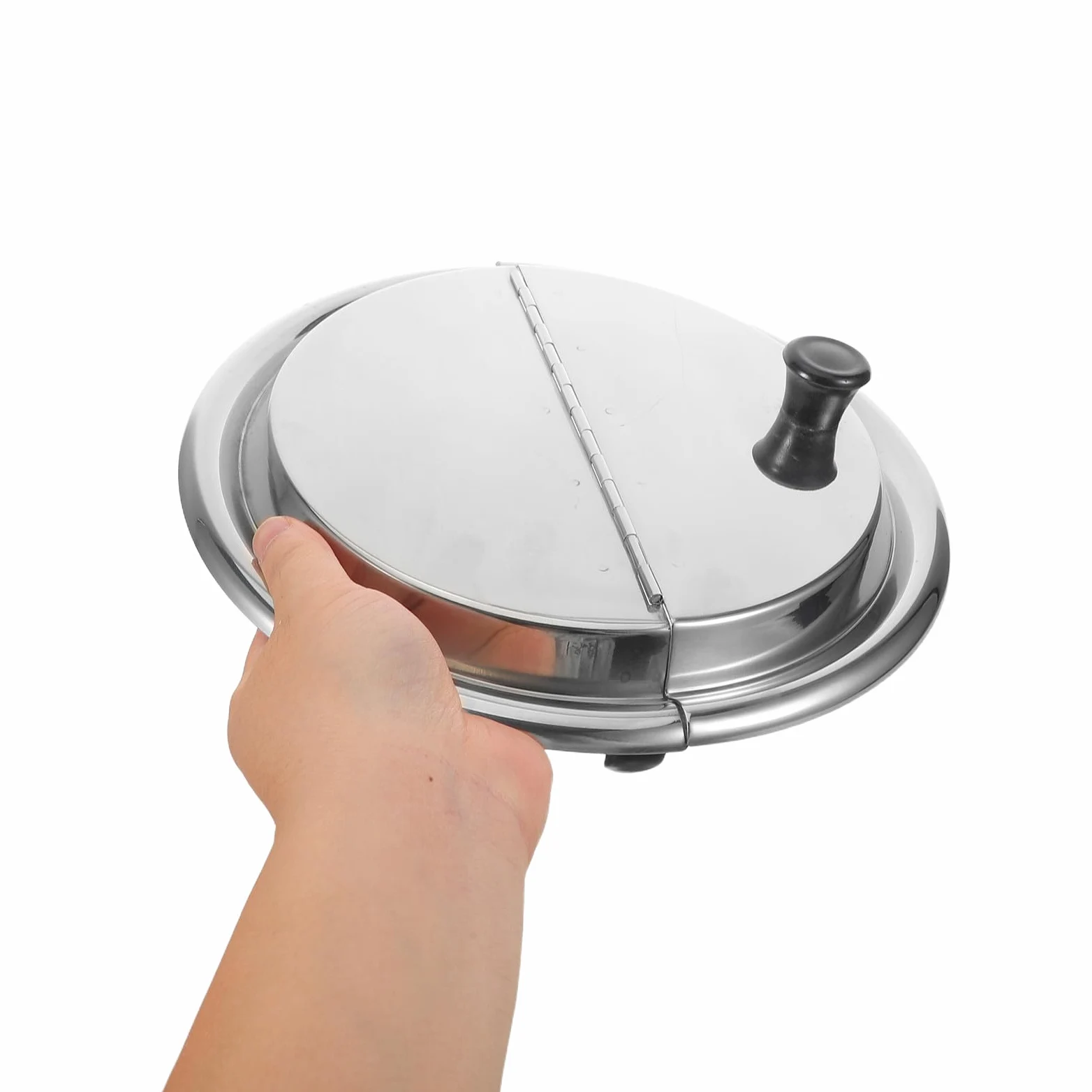 Tapa de Sartén de Acero Inoxidable Asa, Diseño Profundo y Grueso, para Ollas y Sartenes, Adecuado para Freír y Cocinar al Vapor, Diámetro 25cm