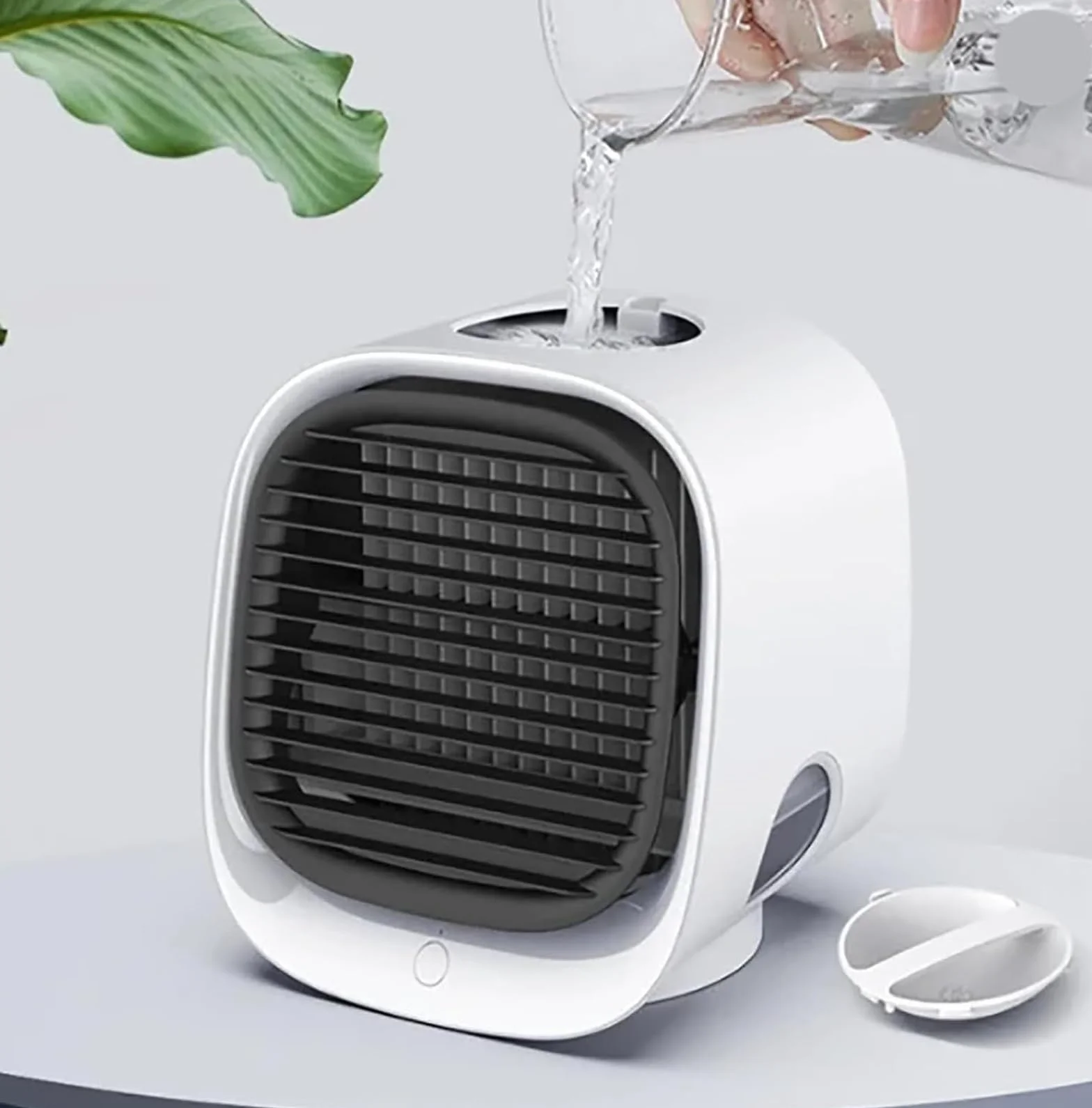 Oribreeze - Aire acondicionado, enfriador de aire Oribreeze, aire acondicionado portátil, enfriador de aire evaporativo para el hogar, oficina, dormitorio (blanco)