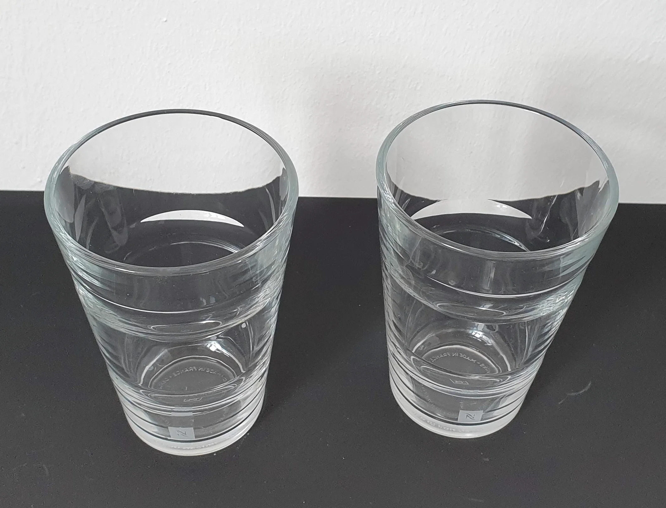 Nespresso Juego de 2 vasos grandes de receta (aprox. 480 ml) en vidrio templado.