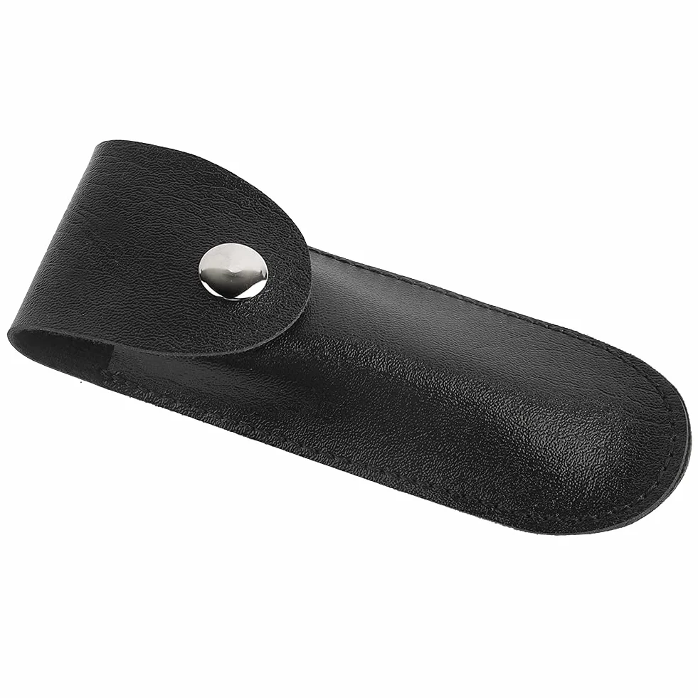 Funda de Cuero para Abrebotellas de Vino, Soporte para Bolsa de PU con Cortador de Papel de Aluminio Y Sacacorchos(Negro)