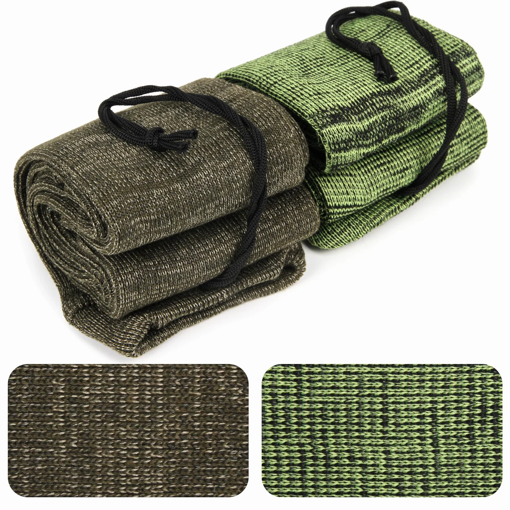 VicBre Funda de Punto para Rifles Escopetas de Pistola de Silicona tratada 137 x 10 cm antióxido