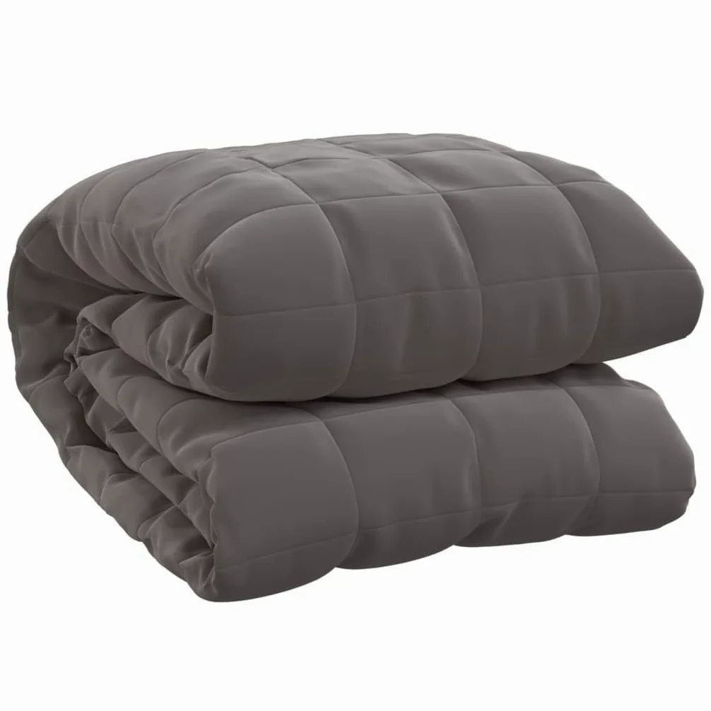 Manta ponderada gris 200 x 230 cm 9 kg Tejido-Classic Manta ponderada - Manta antiestrés - Manta pesada para un sueño profundo y un mejor descanso - Manta de algodón ponderada 100% - Weig