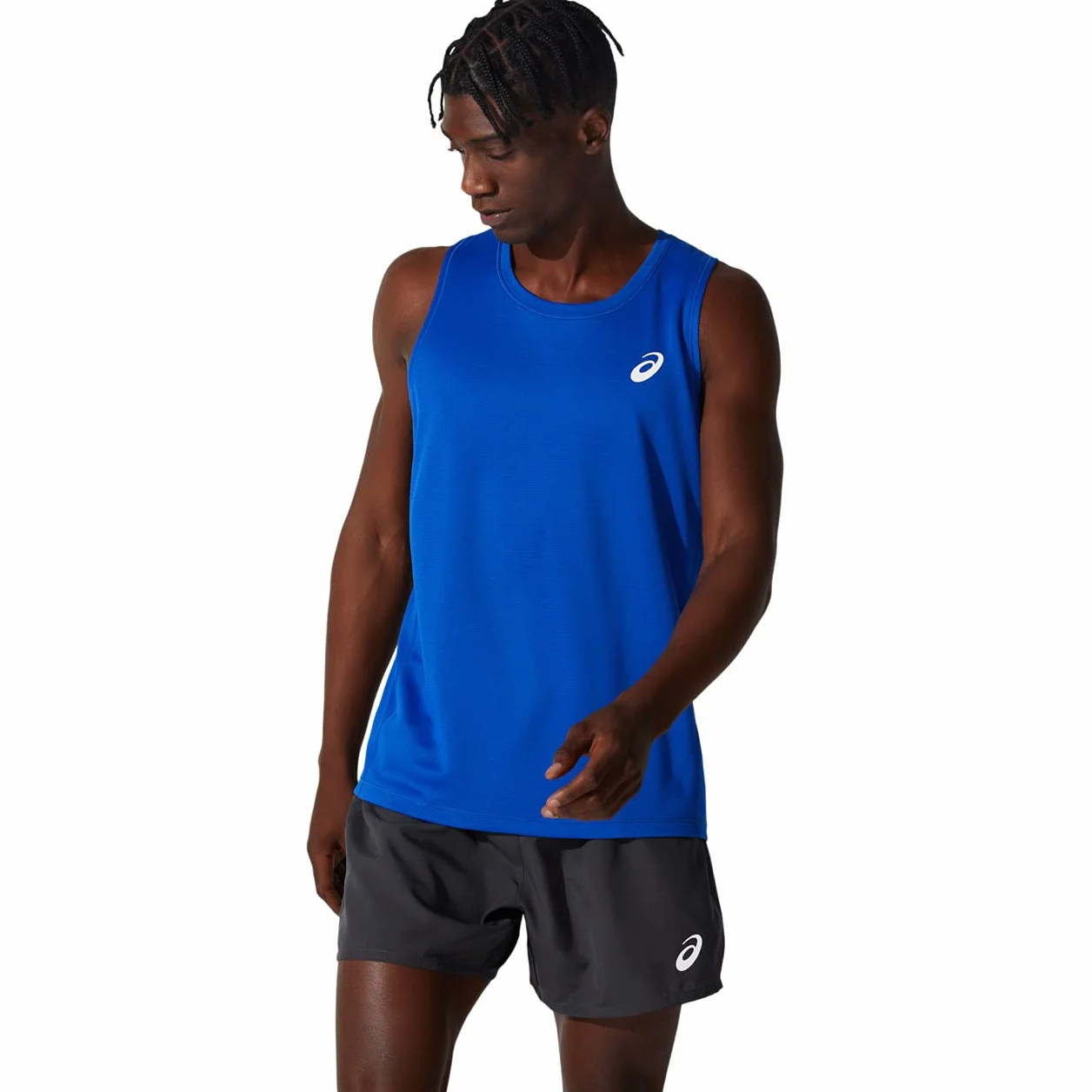 Asics Core Singlet Azul Camiseta de Tirantes Hombre
