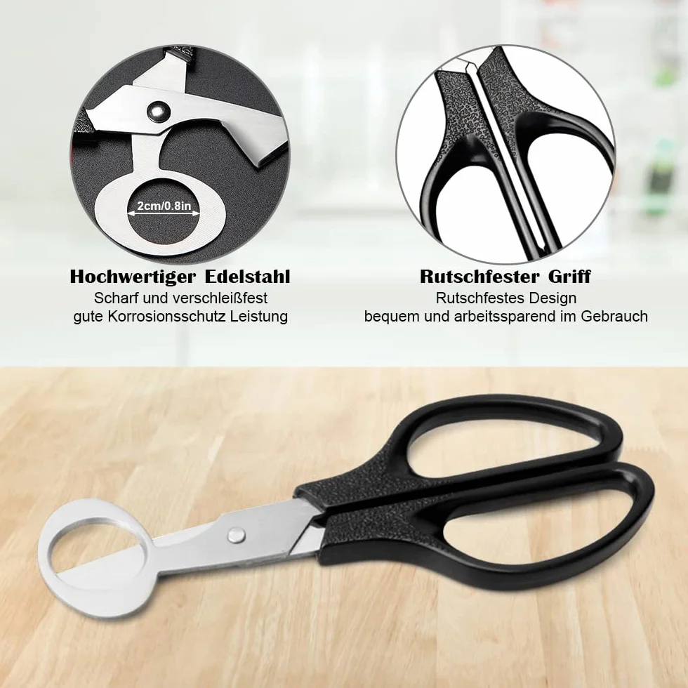 Tijeras Huevos Codorniz, Tijeras de Corte de Cáscara de Huevo de Acero Inoxidable, Utensilios de Cocina Abridor para Hogar Codorniz Huevos Tijeras Huevo Cortador