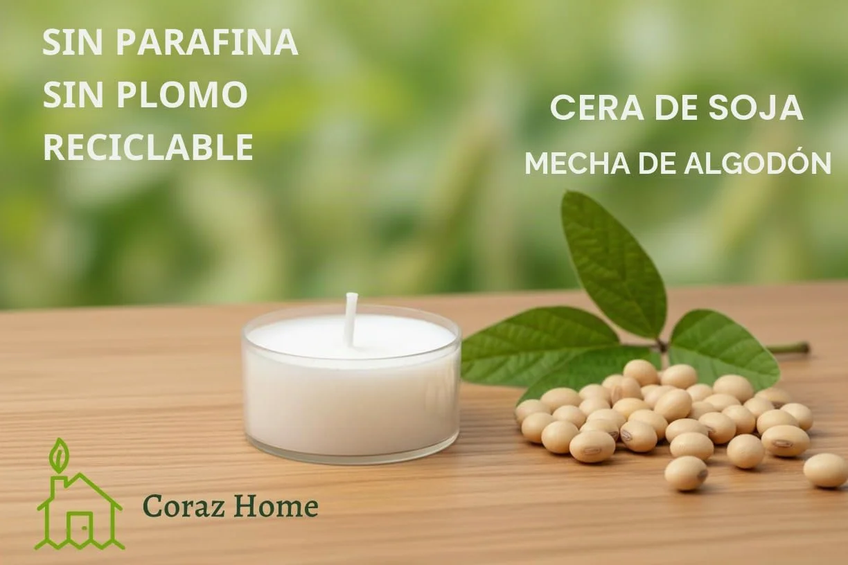 Velas de té naturales sin perfume hechas de velas de cera de soja con 4 u 7-8 horas de tiempo de combustión Candlelitas Sin parafina en un vaso transparente reciclable