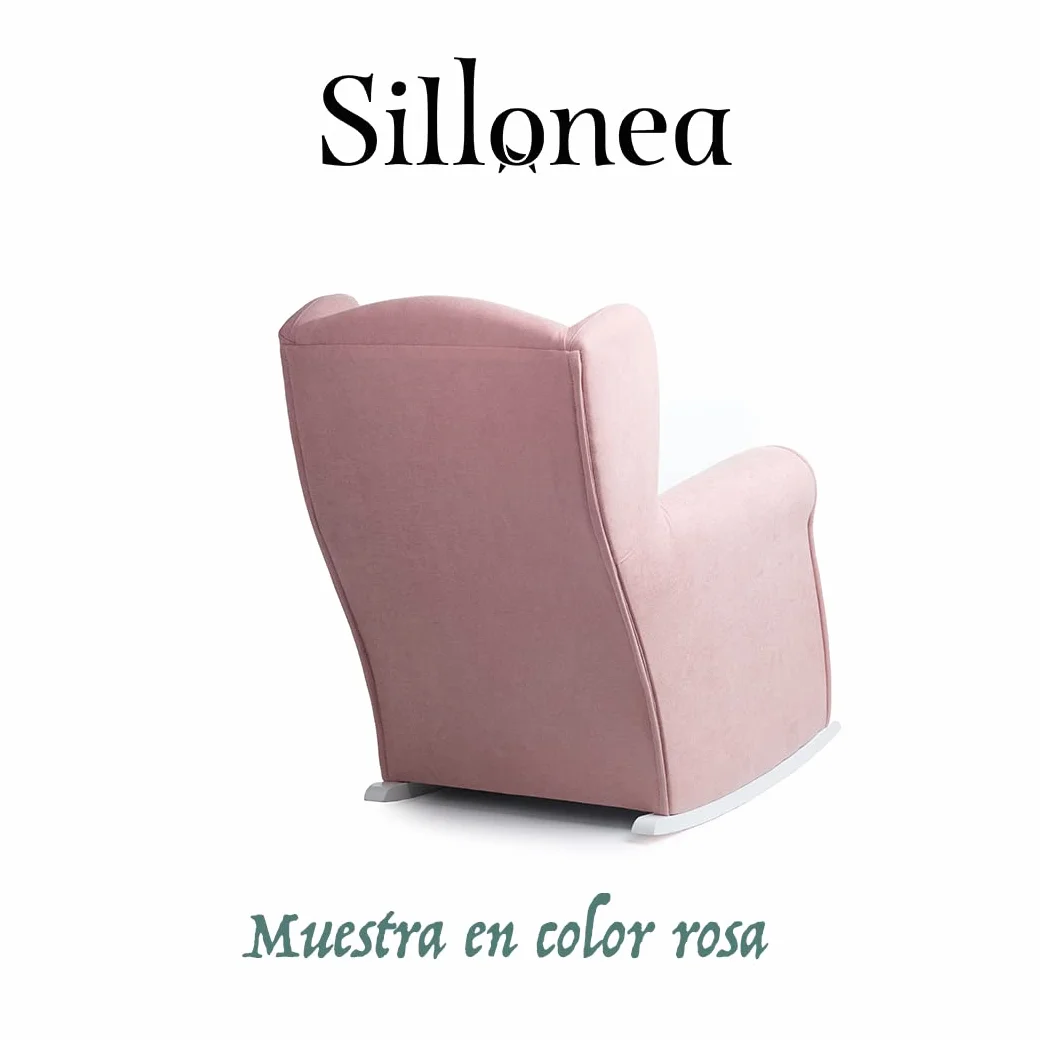 Sillón de Lactancia Roma 100x74x77 cm Tela Antimanchas Beige Madera Wengué