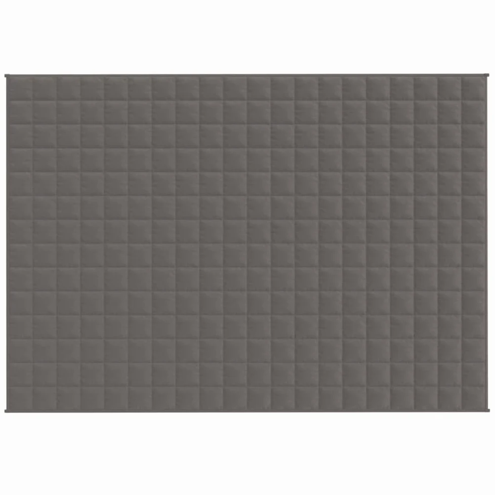 Manta ponderada gris 135 x 200 cm 6 kg Tejido-Classic Manta ponderada - Manta antiestrés - Manta pesada para un sueño profundo y un mejor descanso - Manta de algodón ponderada 100% - Weig