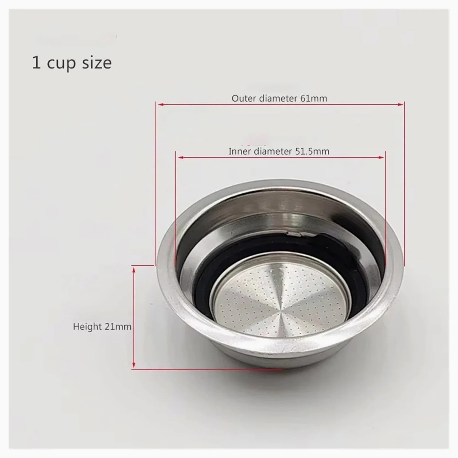 Accesorios For Cafeteras, Cesta Presurizada De Doble Pared | Compatible con Delonghi Dedica EC685 EC680 EC695 EC820 EC850 EC860 ECF01 ECO310.(1 cup)