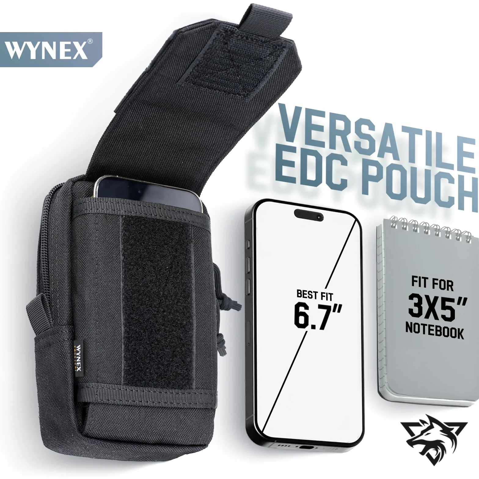 WYNEX Bolsa táctica EDC Molle Utility Pouches Organizer Phone Holder Waist Pack