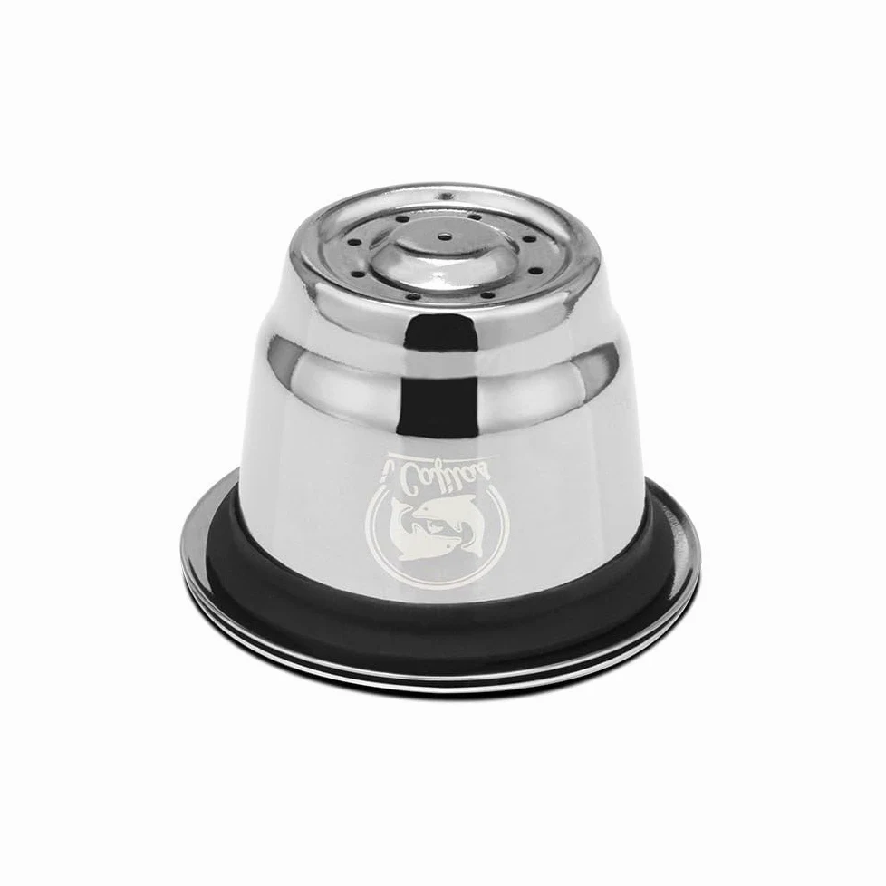 Cápsula de café recargable de acero inoxidable, cápsula de café reutilizable