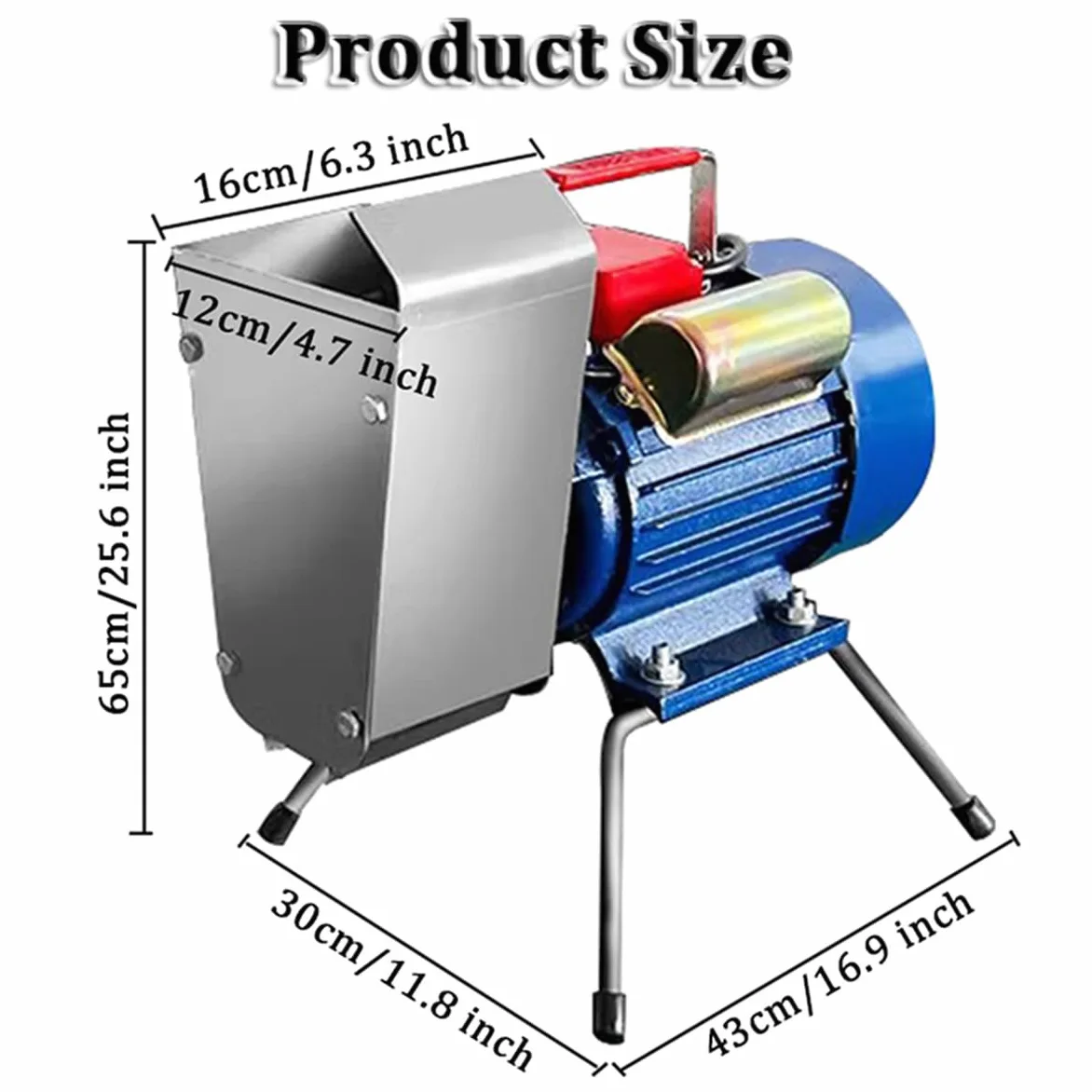 Machacador de Patatas eléctrico, 750 W, de Acero Inoxidable, con Rueda de molienda, Suave y Delicado, Rendimiento de 20-30 kg/h para ajo y Tomates