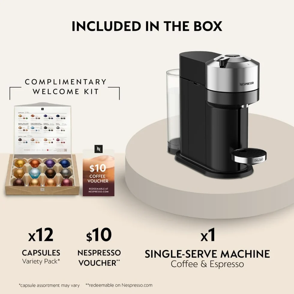 Nespresso Cafetera y espresso Vertuo Next Deluxe de De'Longhi
