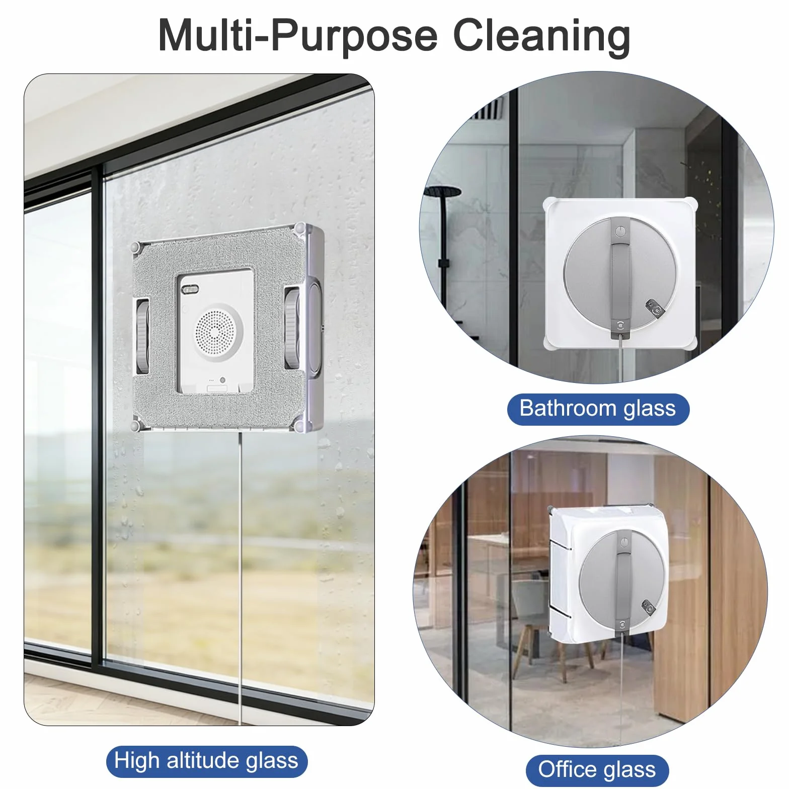10 Piezas Paños para Ecovacs Winbot W2S/W2S Omni Kit, Robot Almohadillas de Microfibra Limpieza de Ventanas, para Eficazmente las Polvo de las Ventanas, Manchas