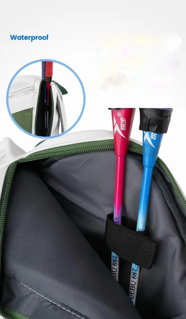 YONEX Mochila deportiva bolsa de raqueta con múltiples compartimentos para bádminton y tenis compartimento para zapatos