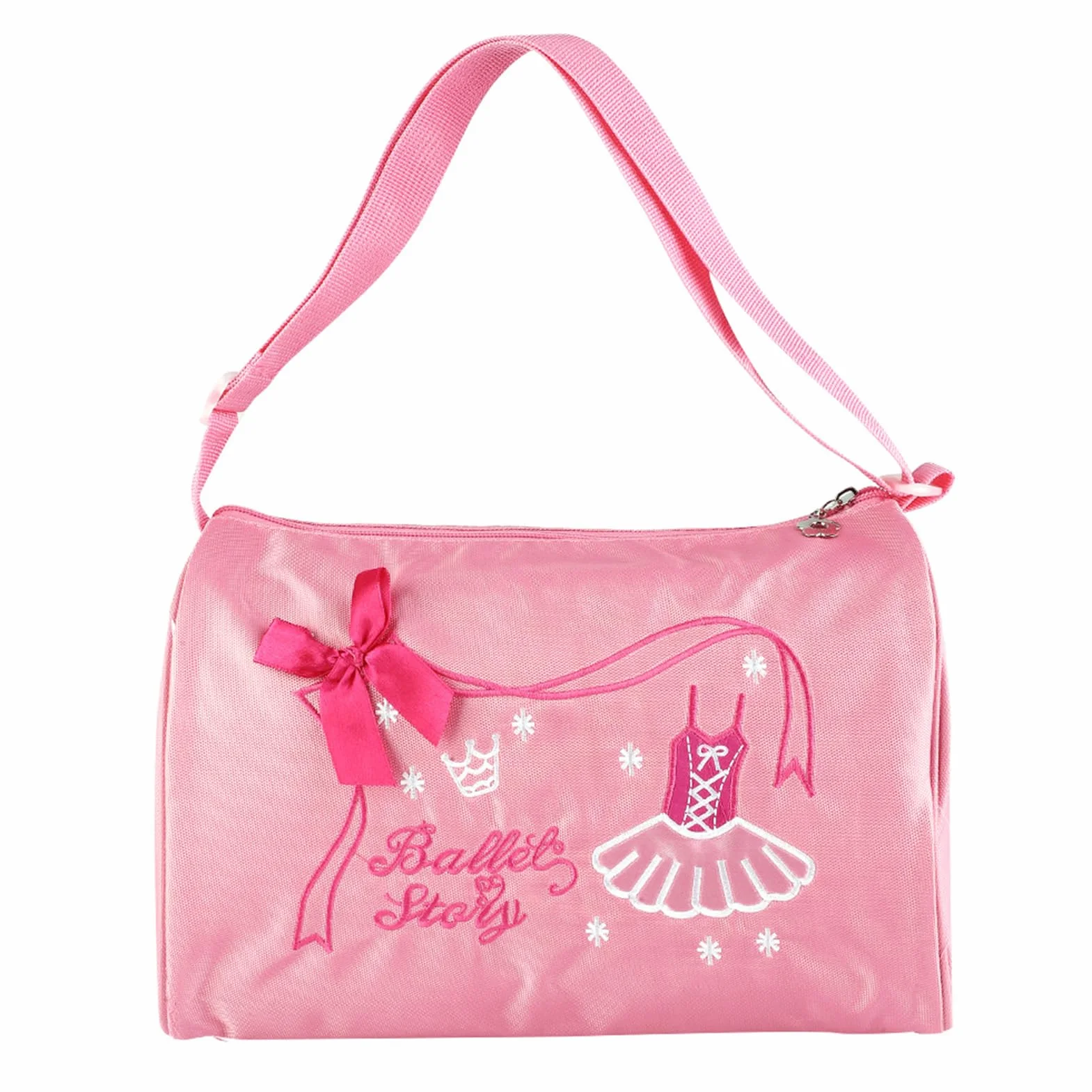 Bolsa Deportiva Para Niñas Ballet Baile Gran Capacidad Ajustable Bolso Hombro Danza Natación (Rosa)