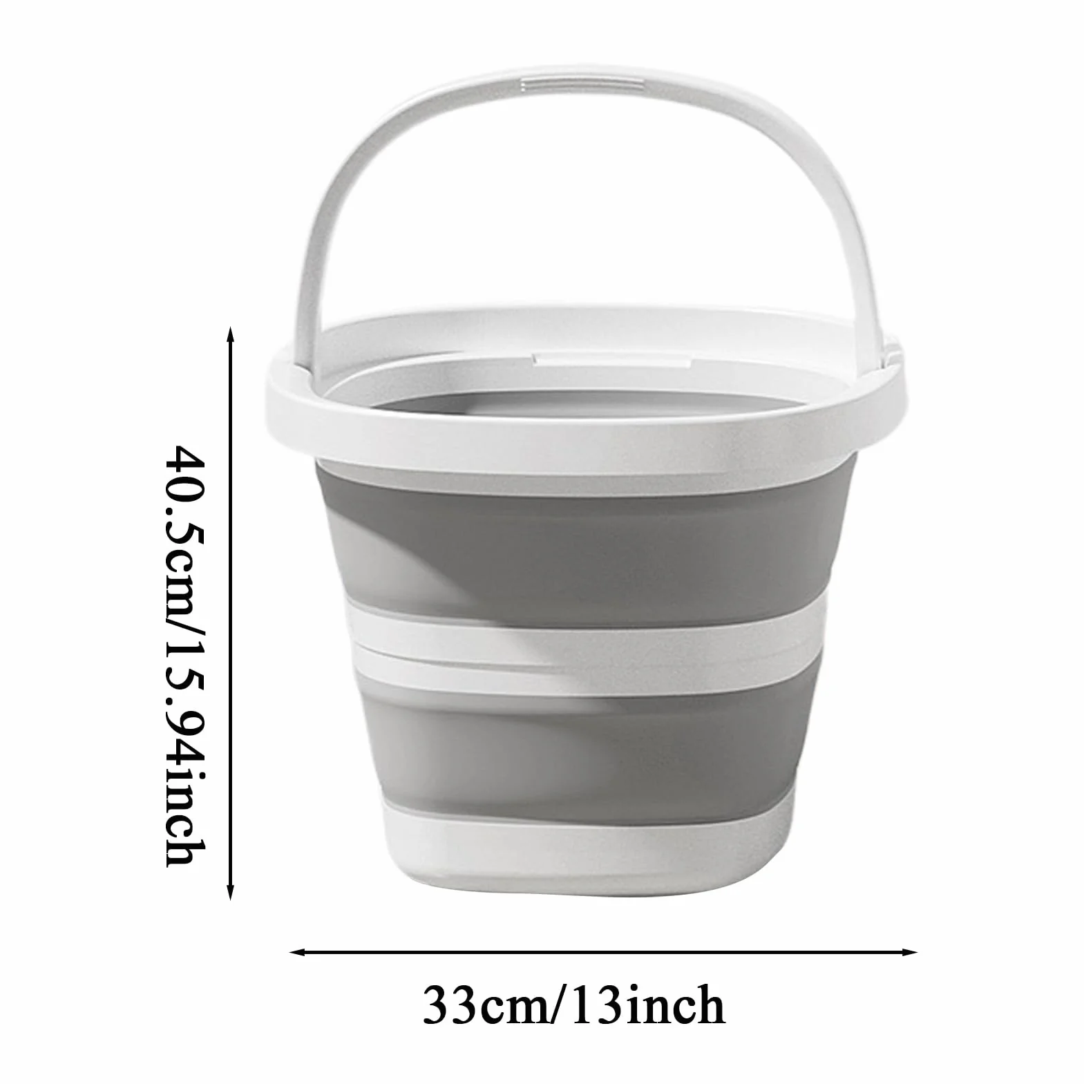 Cubo Plegable Antiderrames 10L con Asa para Playa Pesca Jardinería