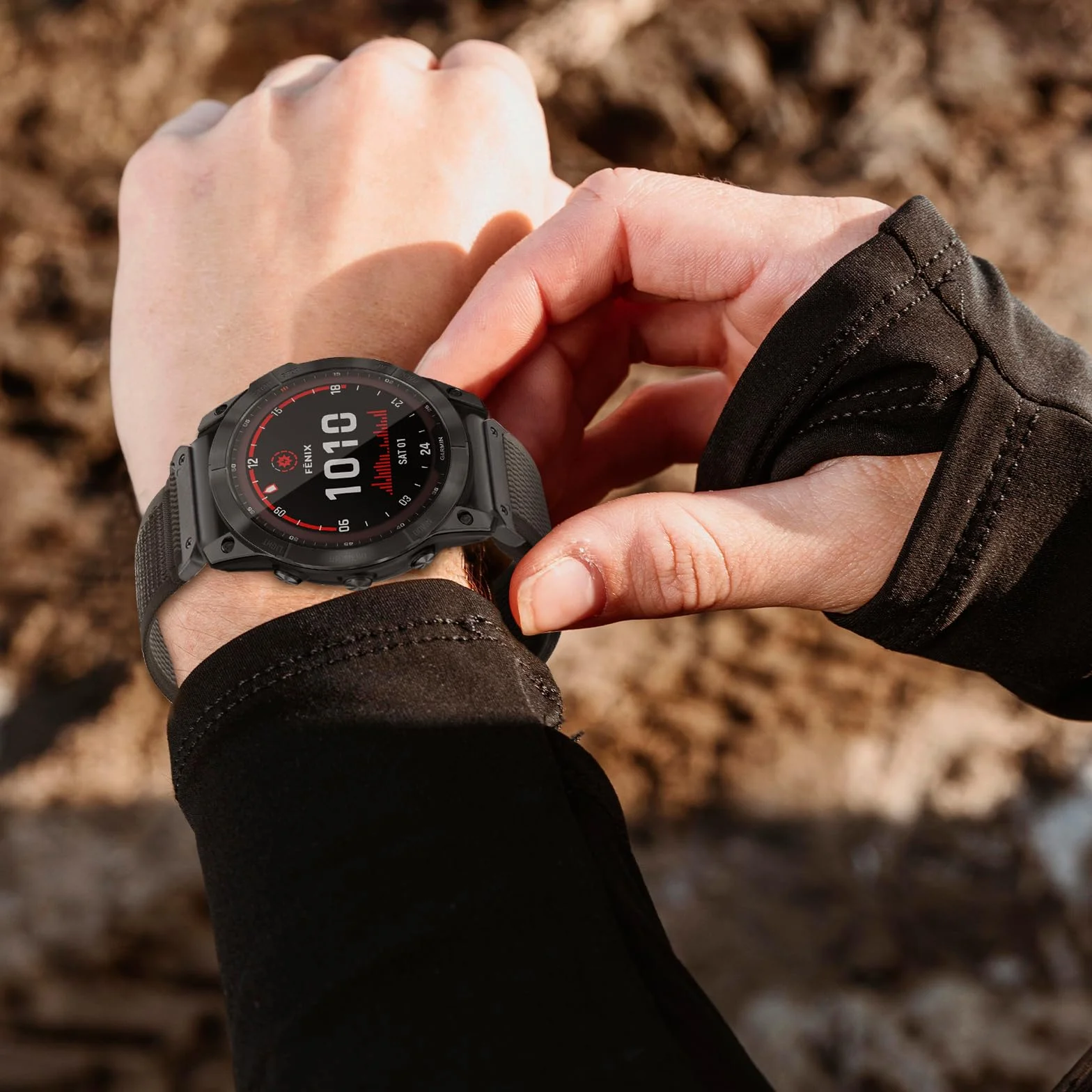 ZoRoll 26mm QuickFit Correa Nailon para Garmin Fenix 8 51mm, Fenix 7X Pro, Enduro 3, tactix 7 AMOLED, Epix Pro - Negra&Gris