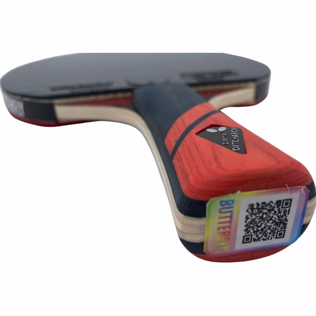 Butterfly Dimitrij Ovtcharov Black Raqueta de Tenis de Mesa Tecnología EVA Revestimiento Wakaba ITTF Esponja 2,1 mm