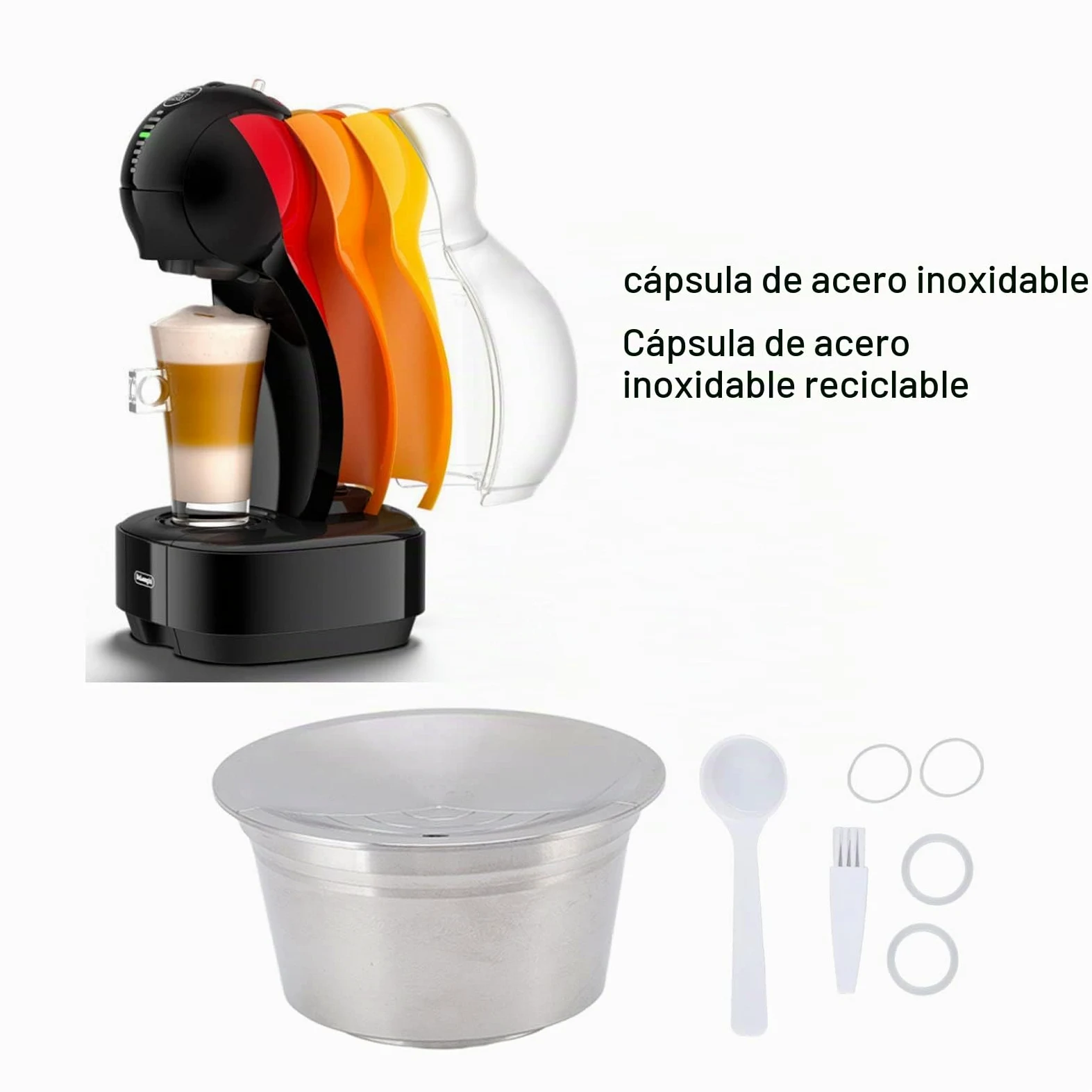 Cápsulas de café Reutilizables de Acero Inoxidable para EDG DG325,