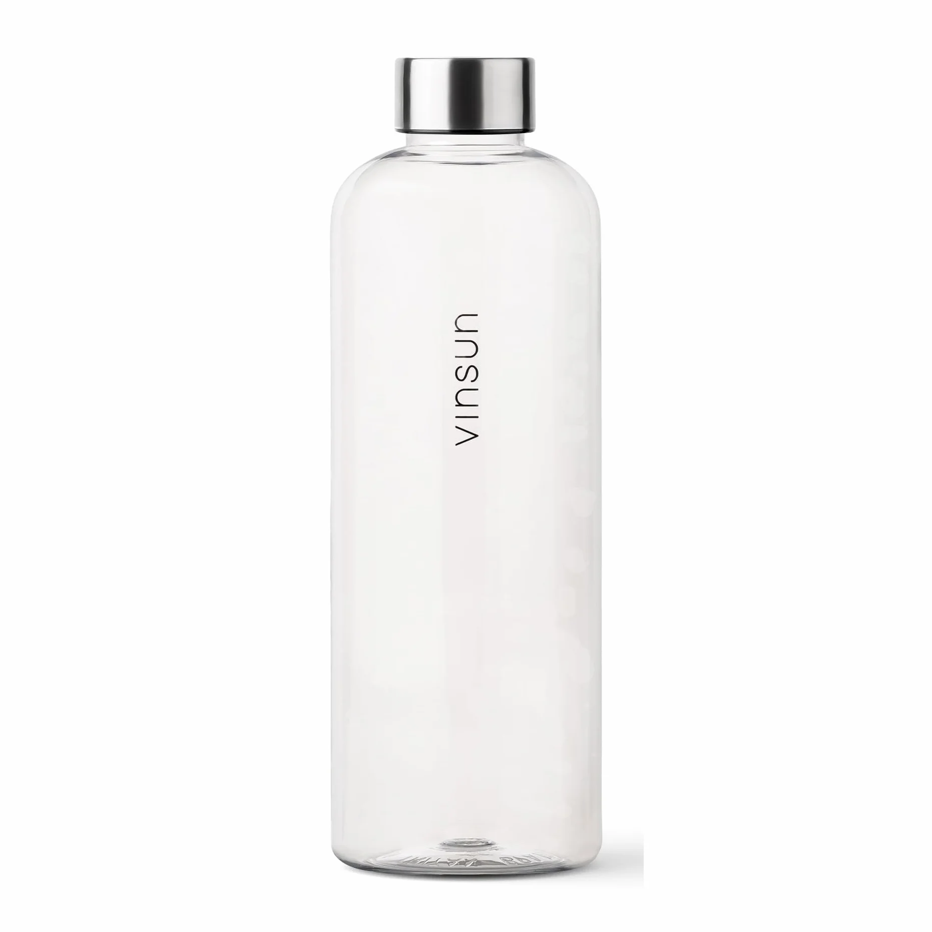 Vinsun Botella Agua 1,5L Transparente sin BPA Tritan Reutilizable a Prueba de Fugas Cantimplora ligera