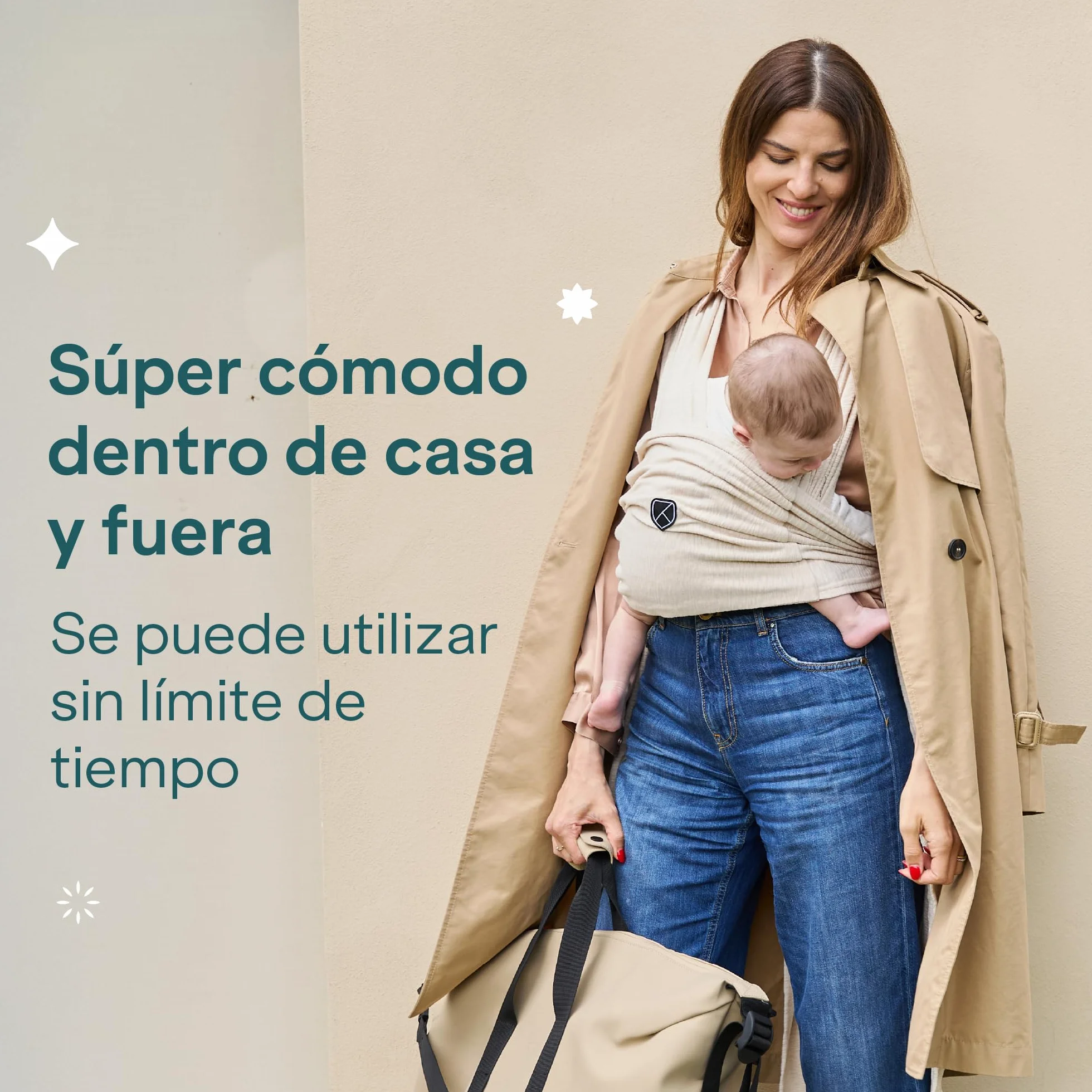 Koala Babycare Fular Portabebés Elástico Ajustable Unisex Hasta 9 kg