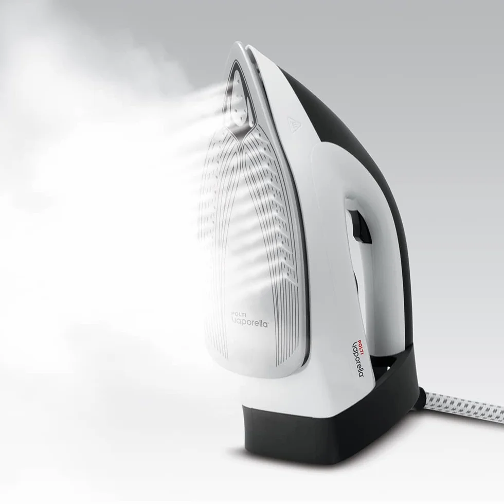 Polti Vaporella Simply VS20.20, Plancha Generadora de Vapor, Depósito de Vapor Extraíble 1,5 L, Presión Bomba 6,5 Bar, Potencia 2200 W, Función ECO, Blanco y Negro [Clase de eficiencia energética A]