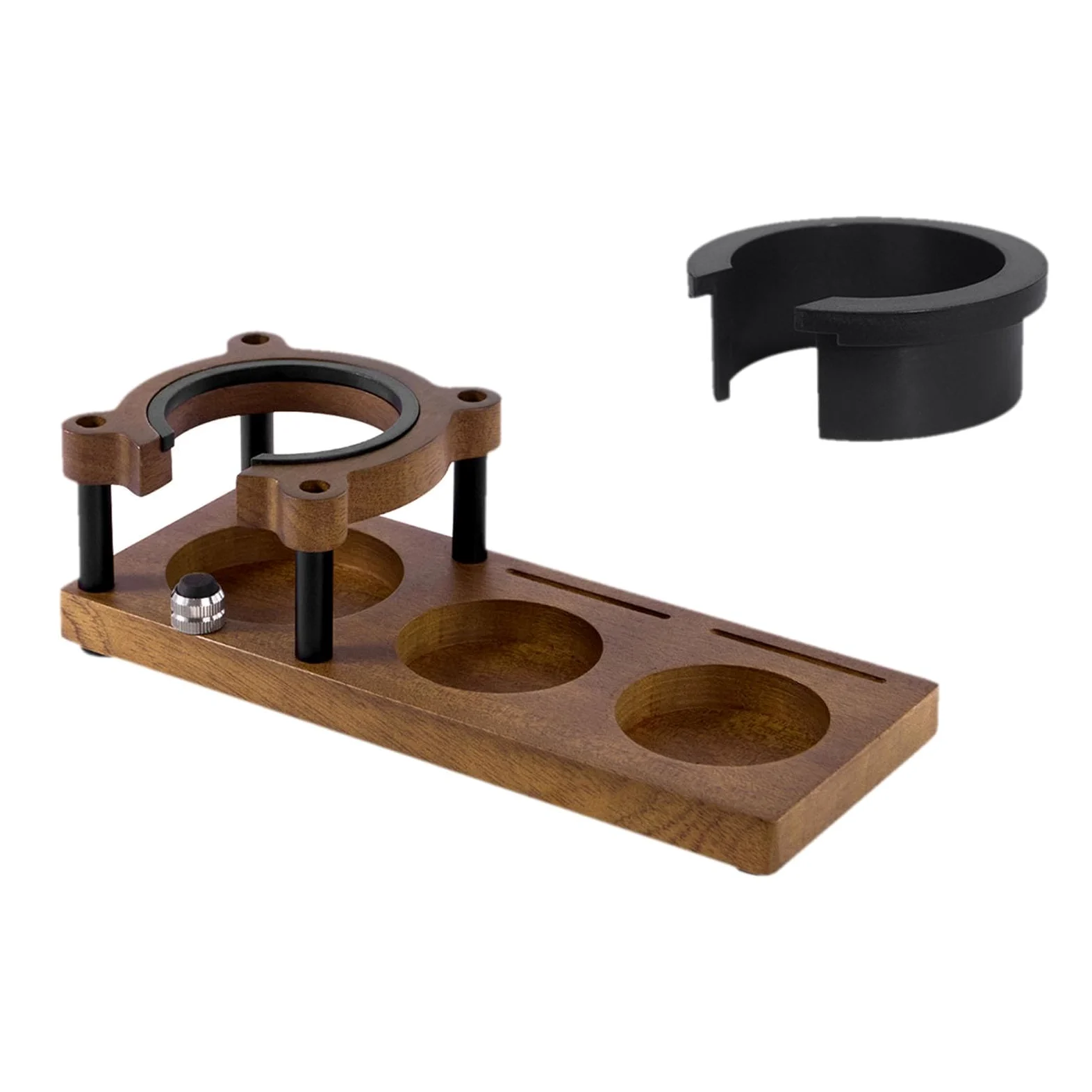 Estación de prensado de café, organizador de café, base de Para madera duradera para prensado de, barra de cocina, soporte ajustable para, Color de registro, rectángulo