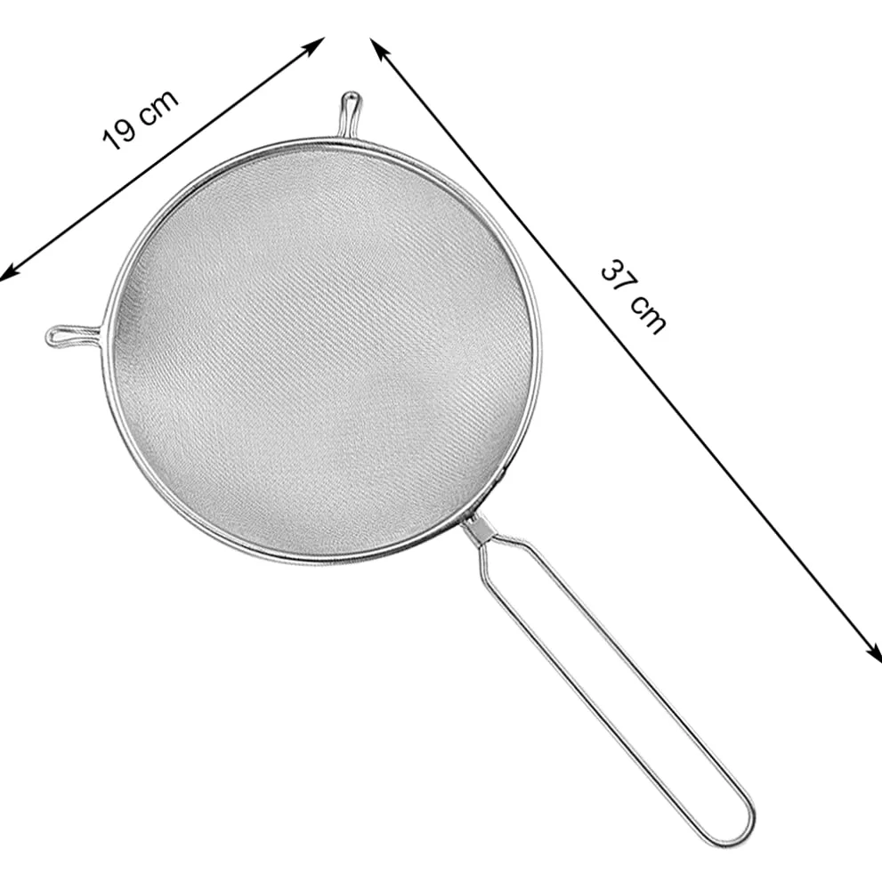 Colador de Malla Fina de Acero Inoxidable: colador de Cocina versátil de 8 Pulgadas para Fideos, arroz, harina y más
