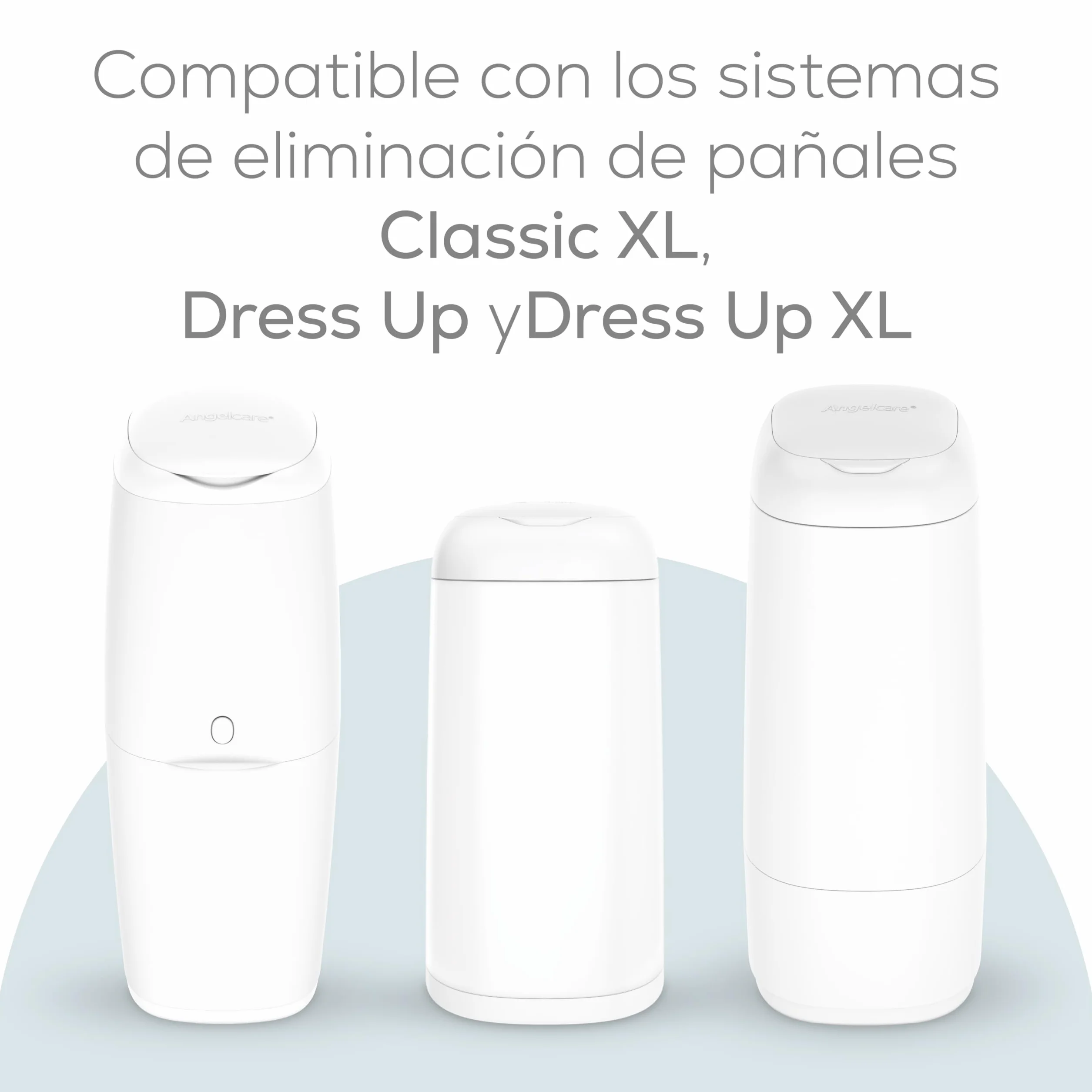 Angelcare Recambios octogonales para papelera de pañales, 3 Recharges
