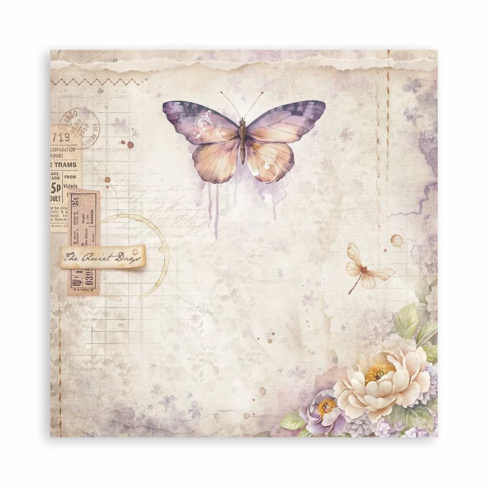 Stamperia - Scrapbook Paper Pad for Scrapbooking, Albums, Card Making, Bullet Journalling and More, Acid Free, Double-Sided, Perfect for Hobbies, Crafts, and Gifting (Quiet Days) (30.5 x 30.5cm)