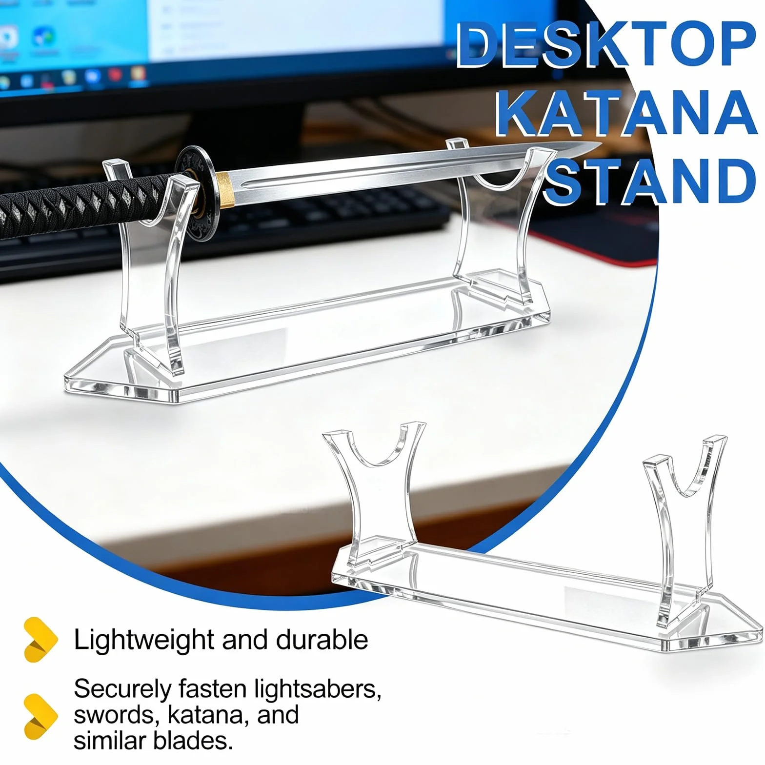 Soporte para Katana Acrílico Transparente Decorativo 1 Pieza