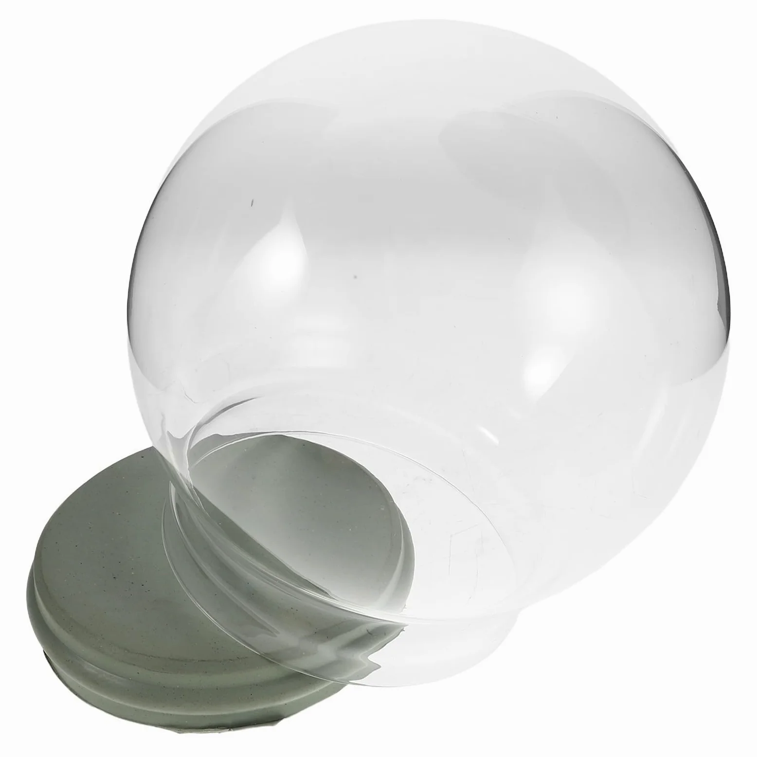 Toyvian 3 Piezas Bola de Nieve Navideña de Vidrio Transparente con Tapa de | Rellenable, Diseño Engrosado, para Manualidades y Decoración Festiva, Uso en Oficinas