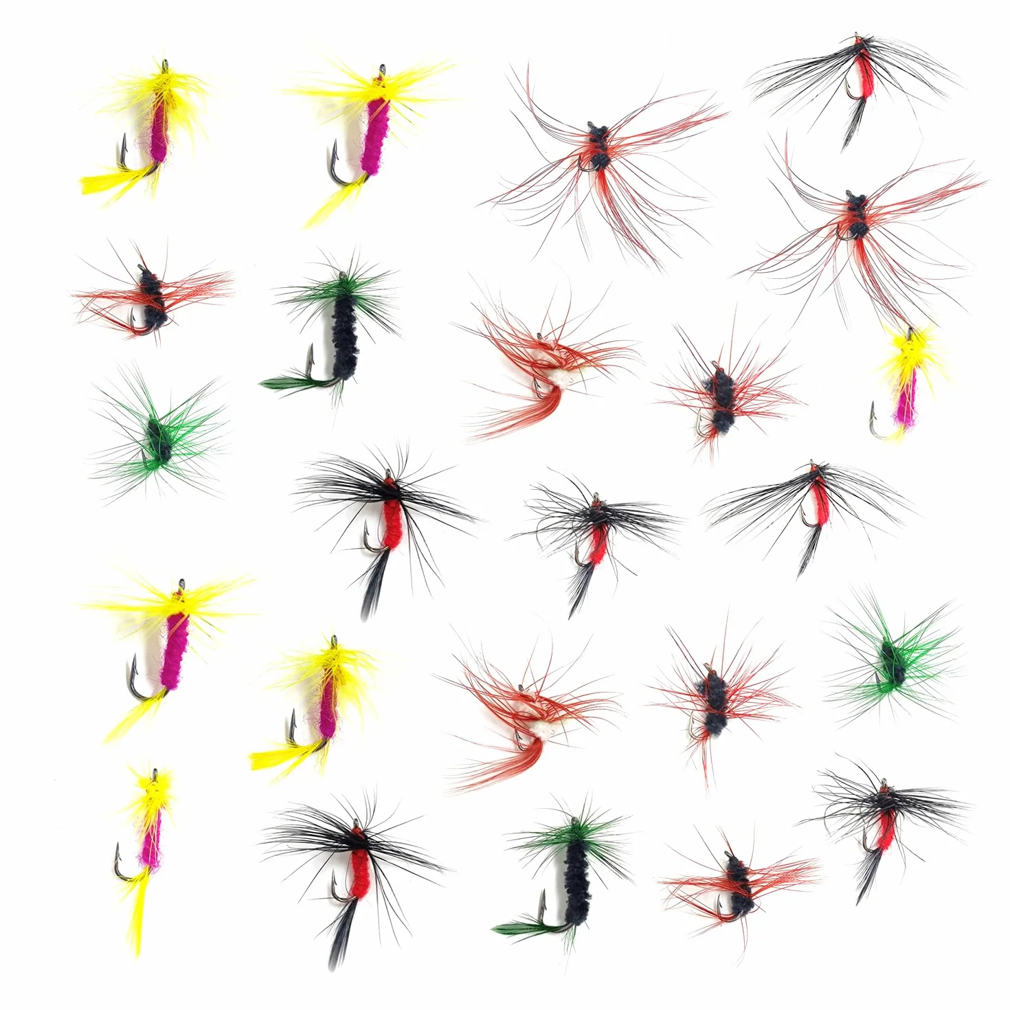 24 Piezas Anzuelos De Cebo con Mosca Simulados Accesorios Pesca