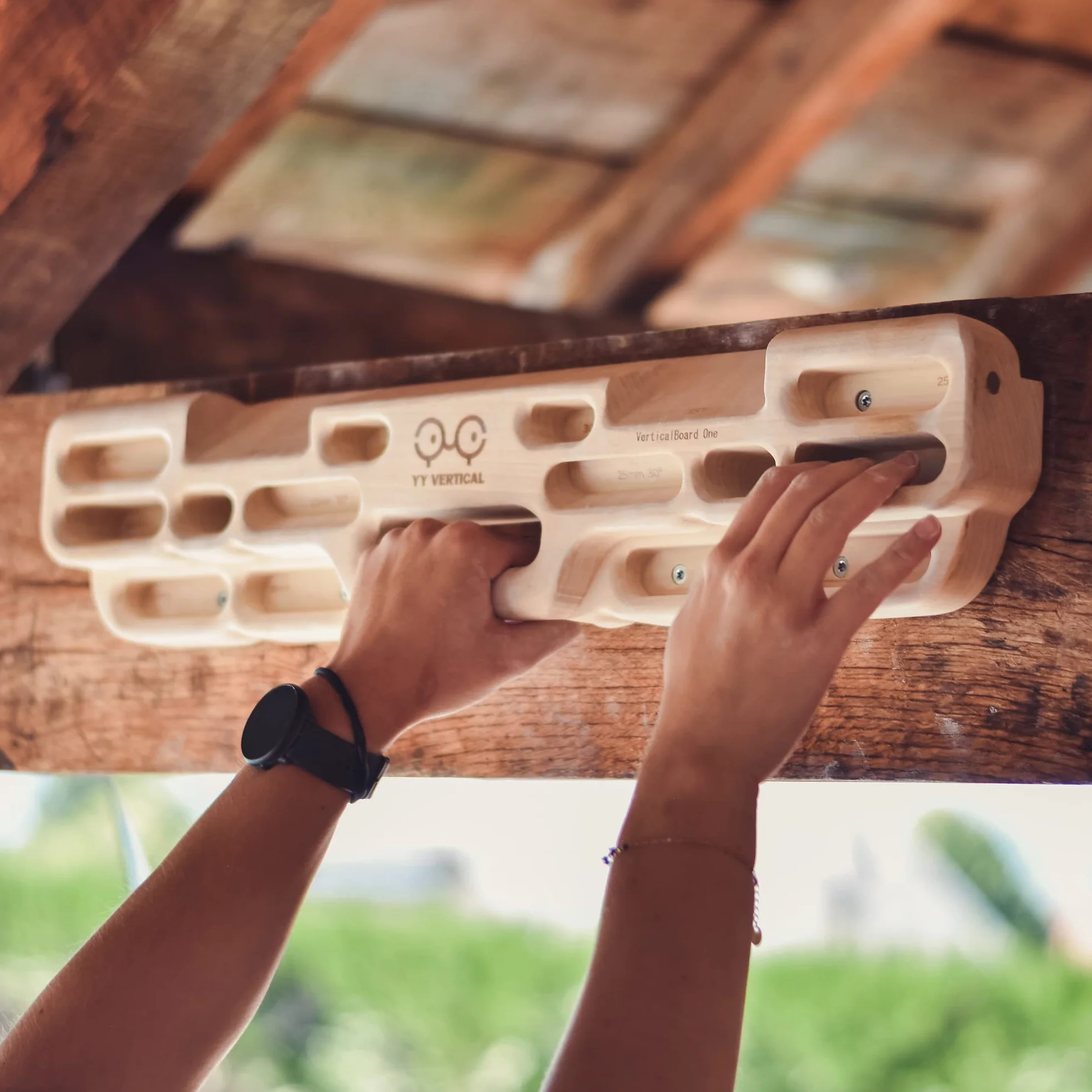 Verticalboard One Hangboard Completo Multipresa de Madera para Fuerza de Dedos y Dominadas