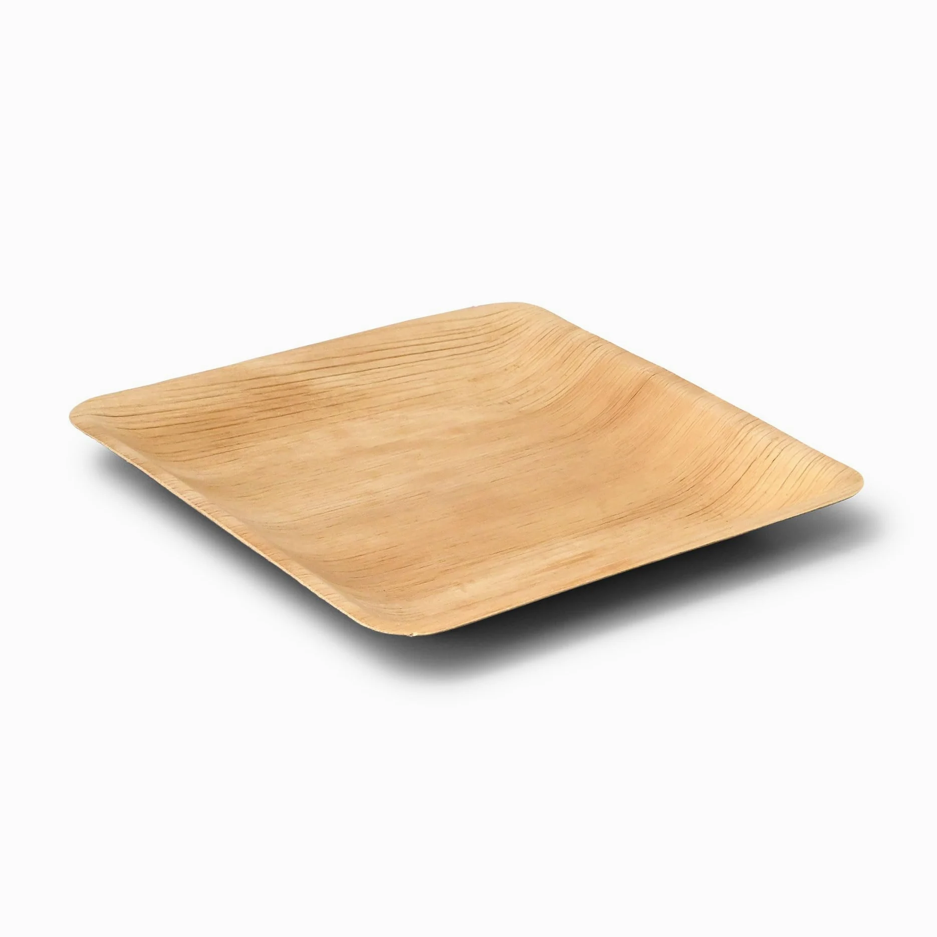 BIOZOYG 100x de platos de hoja de palma 23 x 23 cm - Platos desechables compostables y naturales - Vajilla de fiesta cuadrada
