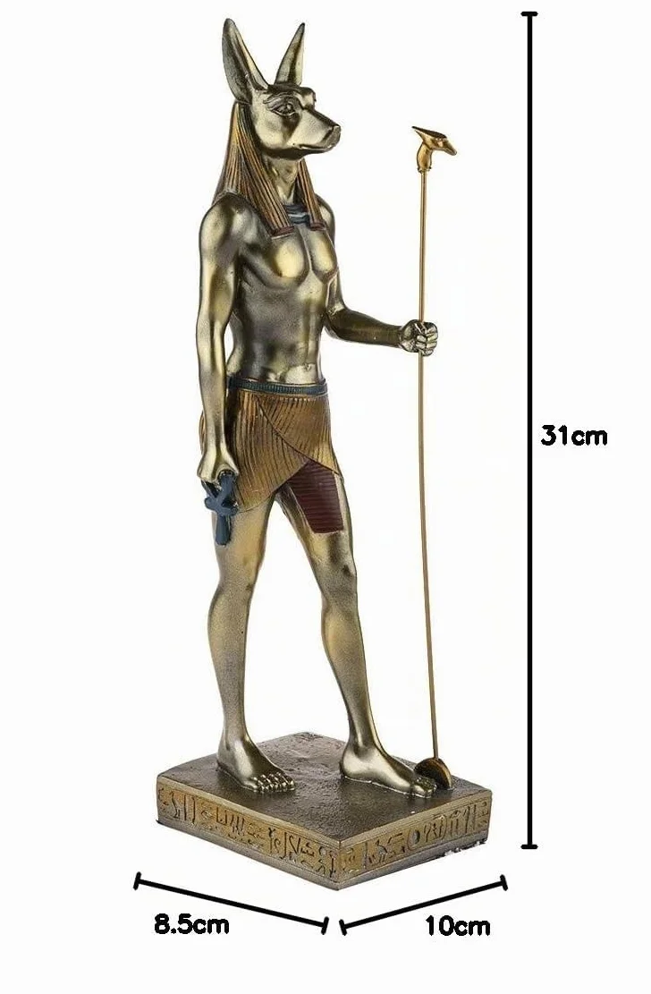 Egipska Statuetka Dekoracyjna Anubis