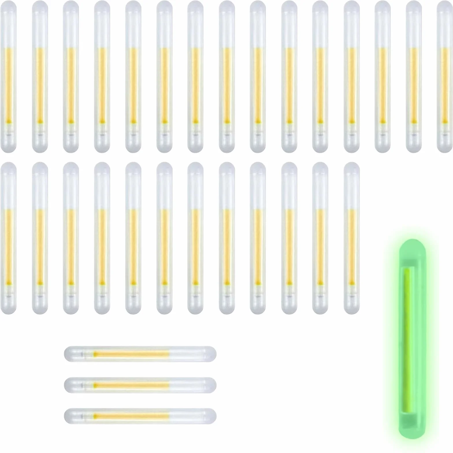 Cerioll Glow Sticks Pesca Luminosos 30 Piezas 4.5mm Fluorescentes Luz