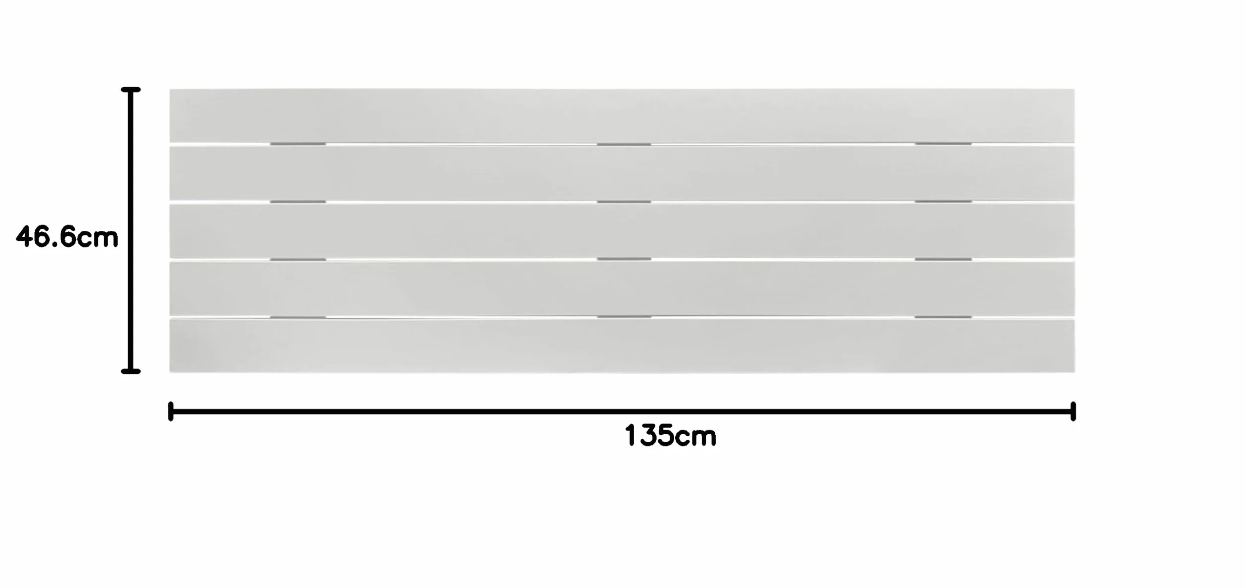 DHOME Cabecero de Madera reciclada DM Estilo Palet Horizontal Cama Palets Herrajes incluidos (135x46 Palet 5, Blanco Sólido)