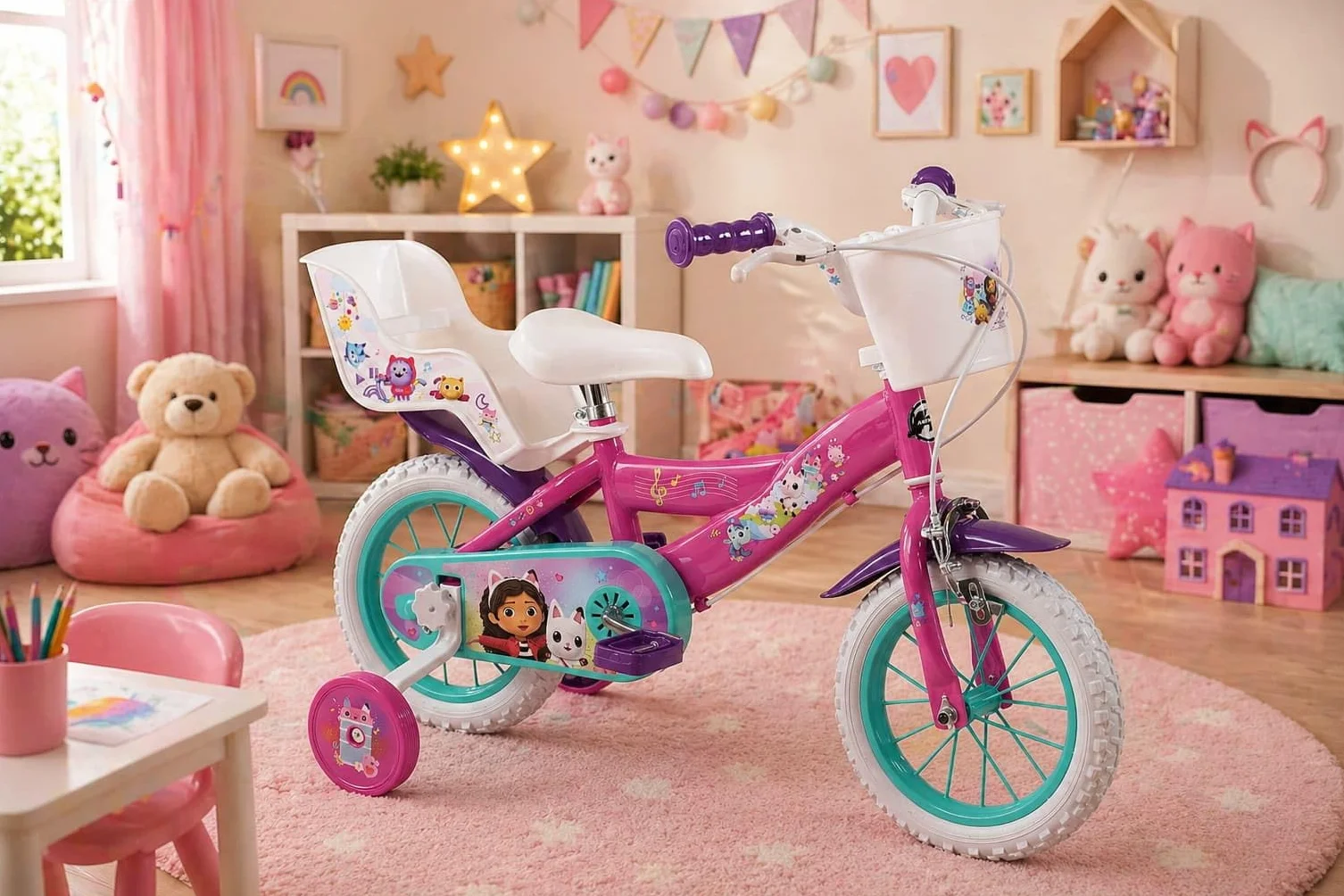 TOIMSA Gabby's Dollhouse Kinderfahrrad Rosa Small
