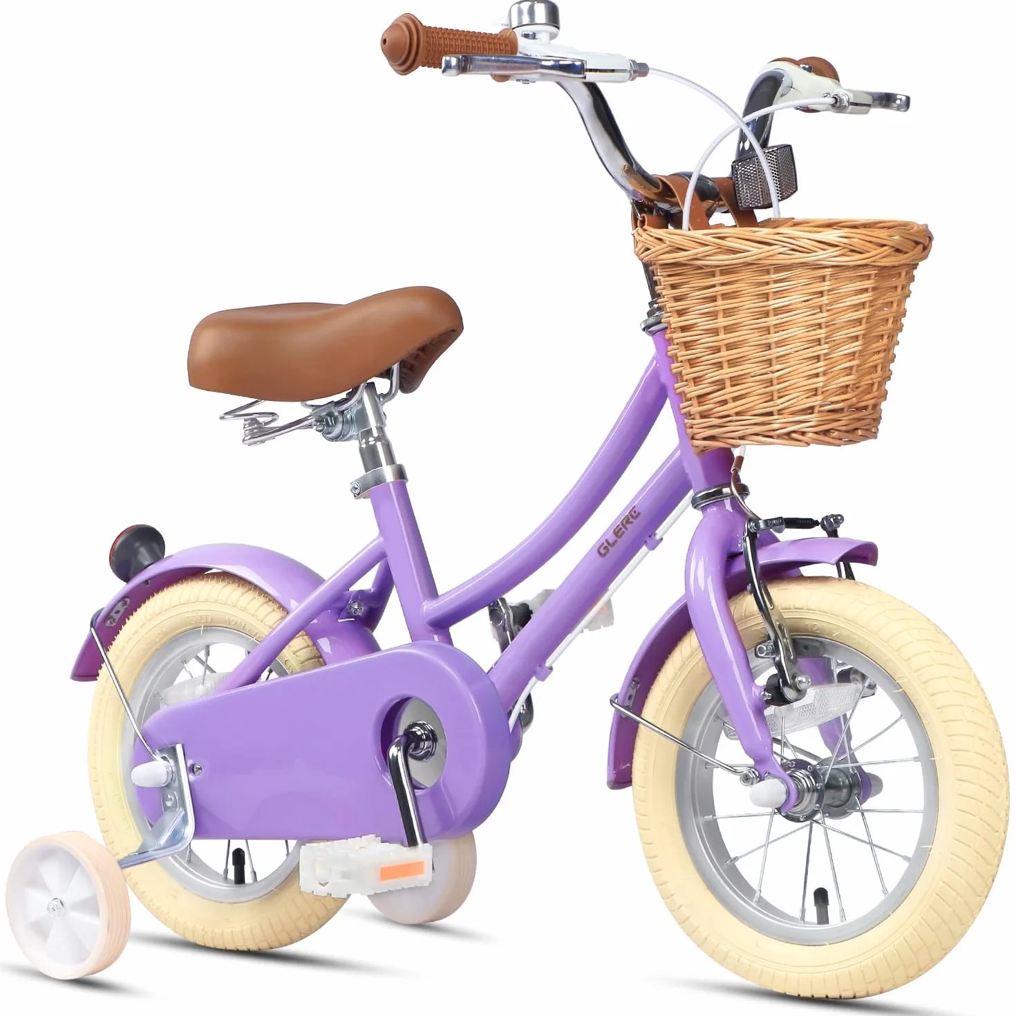 Bicicleta de niña 12 14 16 20 Pulgadas con Cesta y estabilizadores
