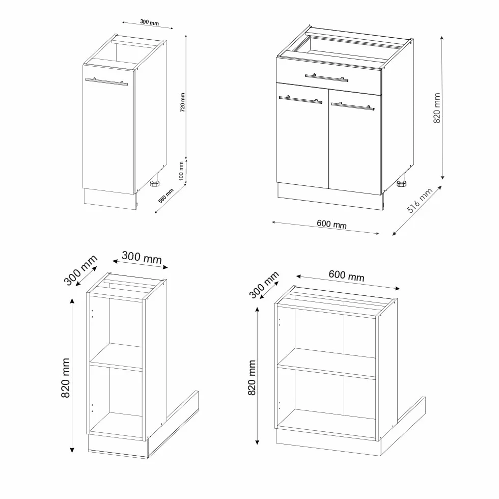 Vicco Isla de Cocina Fame-Line, Antracita Casa de Campo/Roble Kraft Dorado, 90 cm con cajón, sin encimera, Compatible con Otros módulos de la Serie Fame-Line