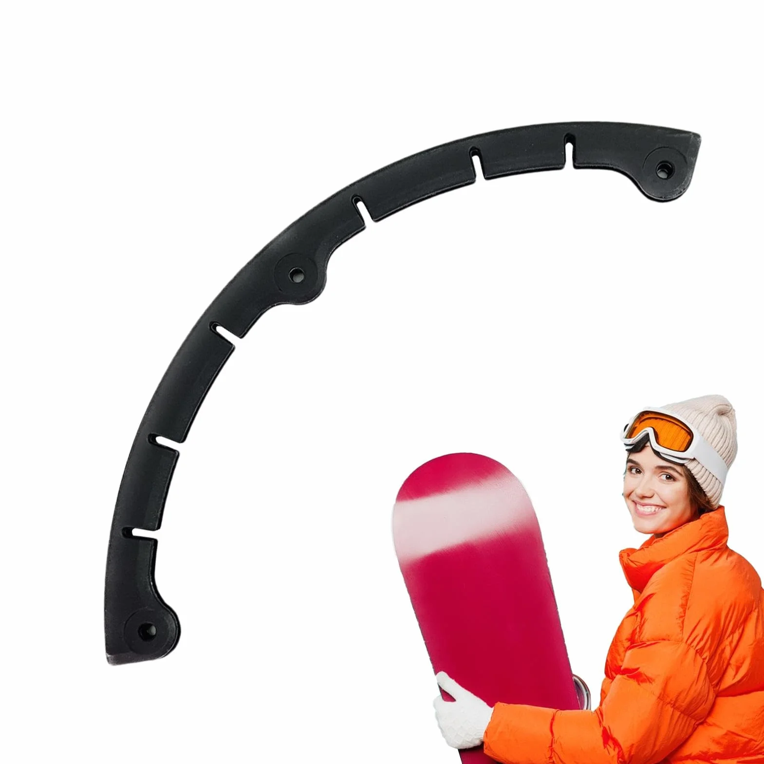 Tira anticolisión elástica para tabla de snowboard, cubierta de borde