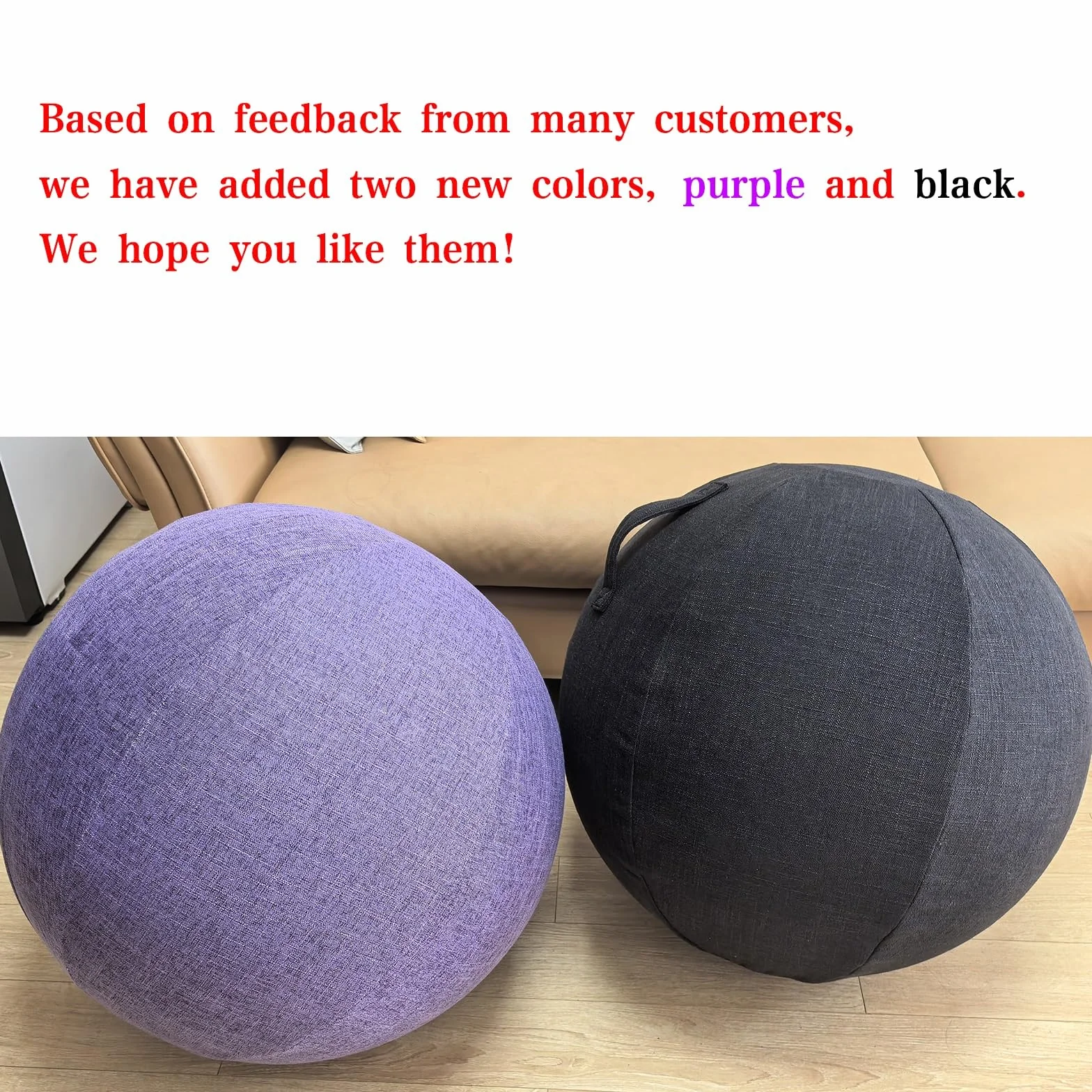Funda para Pelota de Yoga 55 65 75 cm Cubierta de Bola de Gimnasio con Mango Protector a Prueba