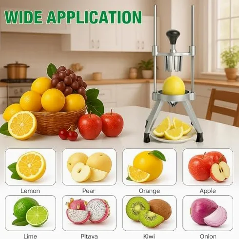 Cortador de frutas de limón y lima, cortador de acero inoxidable 304, cortador de frutas de 6/8 secciones para naranjas, herramienta de cocina fácil para uso doméstico y restaurante