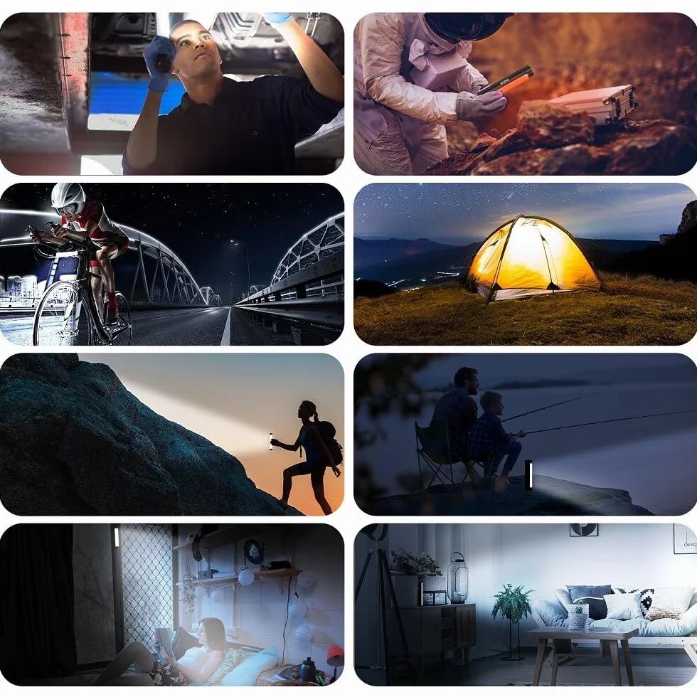 Sunblesa Luz Bivvy Recargable Linterna Magnética LED Pesca 2600mAh Modos Rojo/Verde/Blanco Impermeable