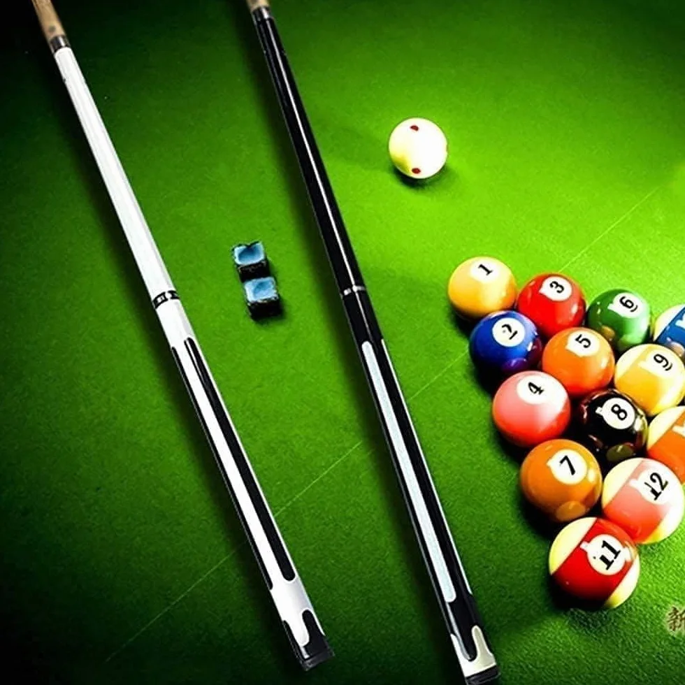 PIOKUHB Snooker Cue Taco de Billar de Arce 58" 19-20 onzas Cabezal 10,5 mm 1/2 Accesorio