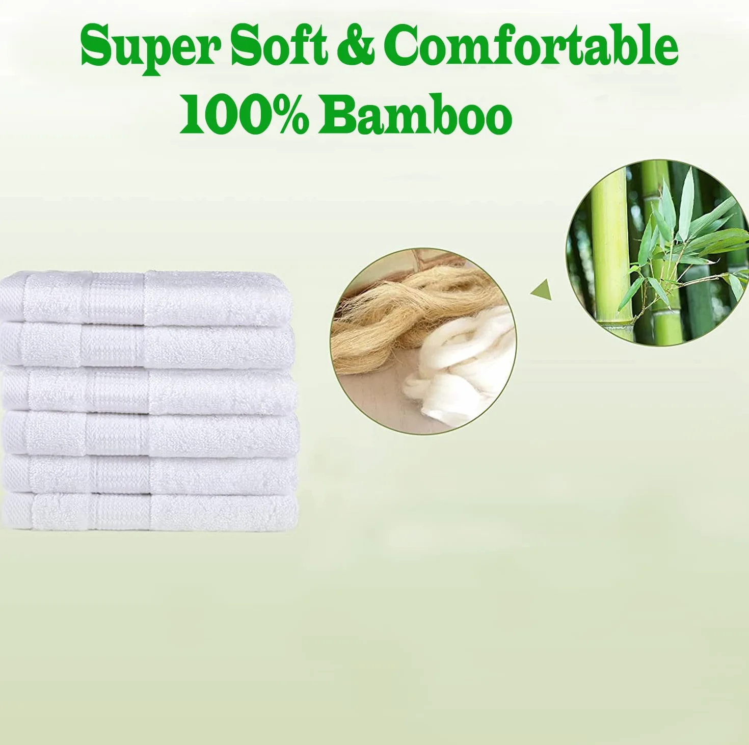 Paquete de 6 paños de bambú – paños blancos para cara – paños suaves y suaves para cara y cuerpo – paños de bambú natural para bebé – Juego de paños de lavado para bebé