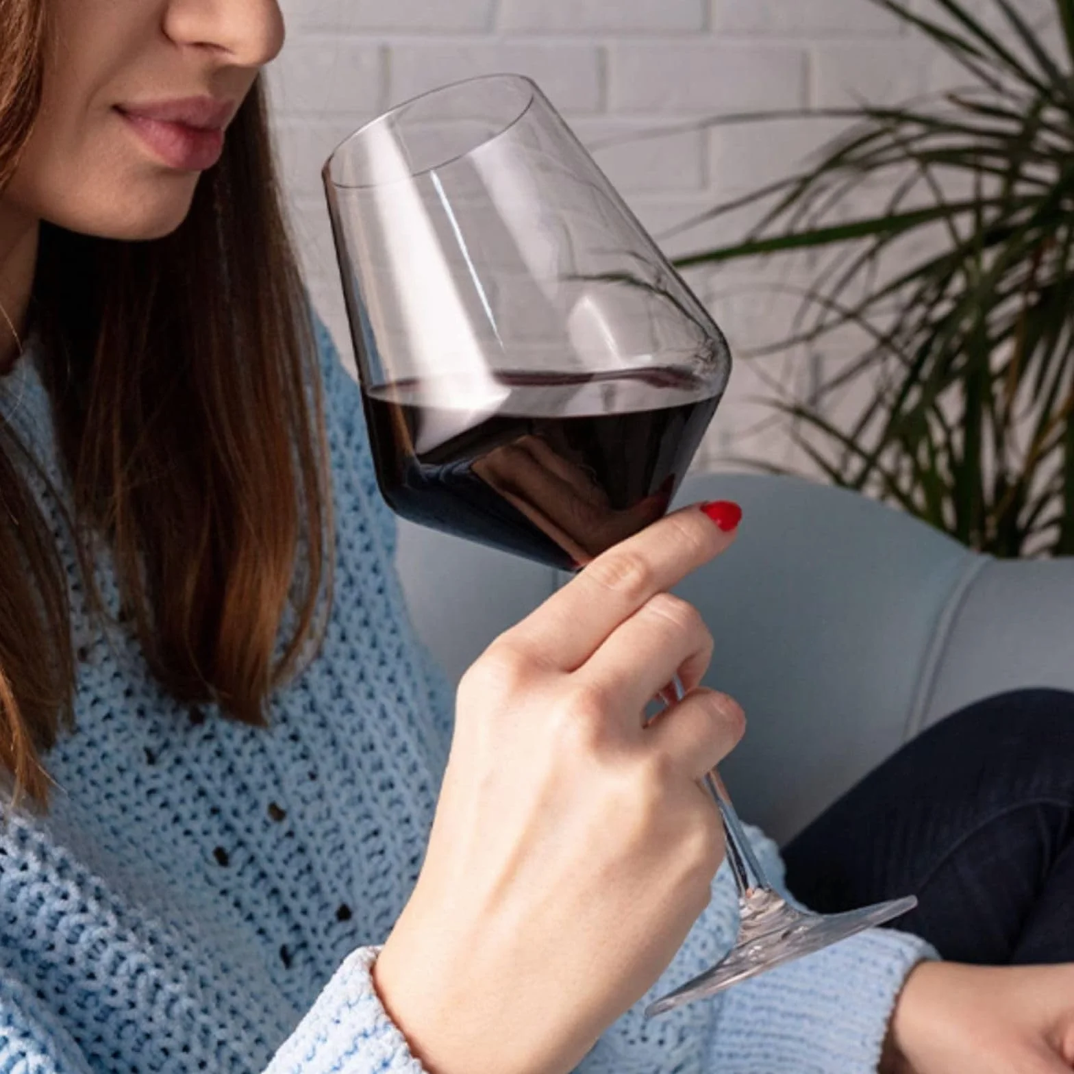 Krosno Copas de vino tinto | Juego de 6 | 550 ML | Colección Avant-Garde | Cristal sin plomo | Para casa, restaurantes & fiestas | Apto para lavavajillas | Cristal sin plomo, para restaurantes y fiestas, apto para lavavajillas