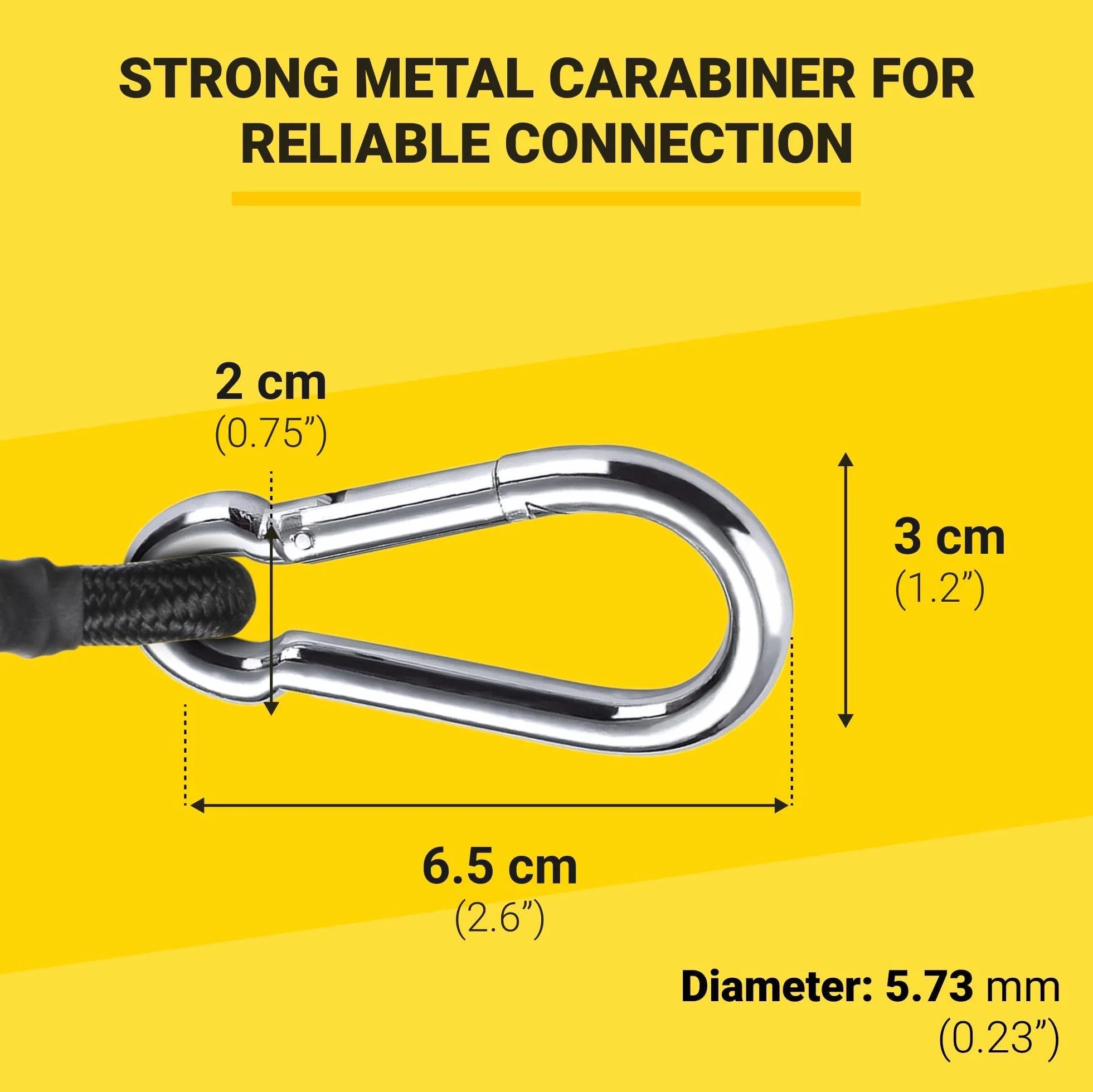 Bungee Cords with Steel Carabiners