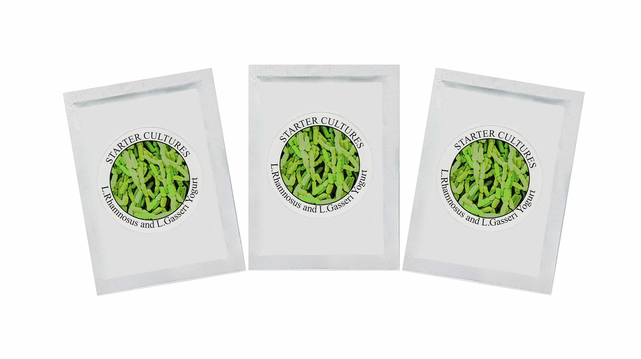 Cultivos de yogur – 3 Bolsitas de cultivo liofilizado para preparar Rhamnosus y Gasseri-yogur (Paquete de 3 bolsitas)